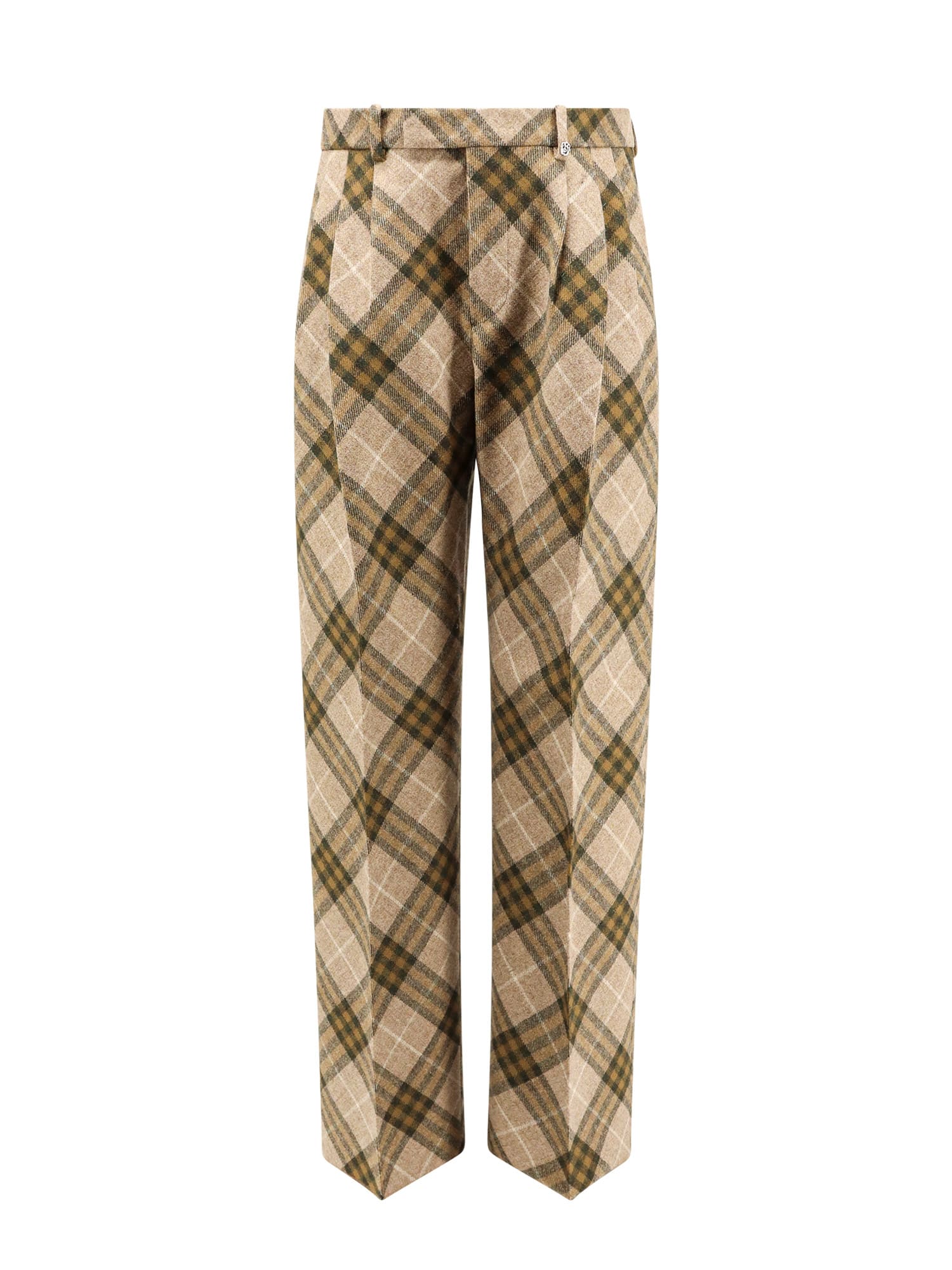 Shop Burberry Trouser In Green