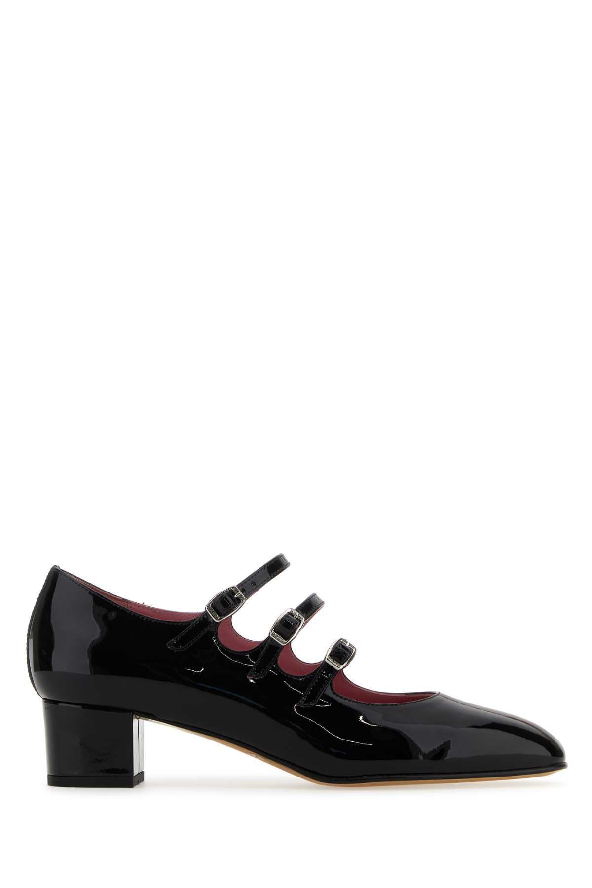 Black Leather Kina Pumps