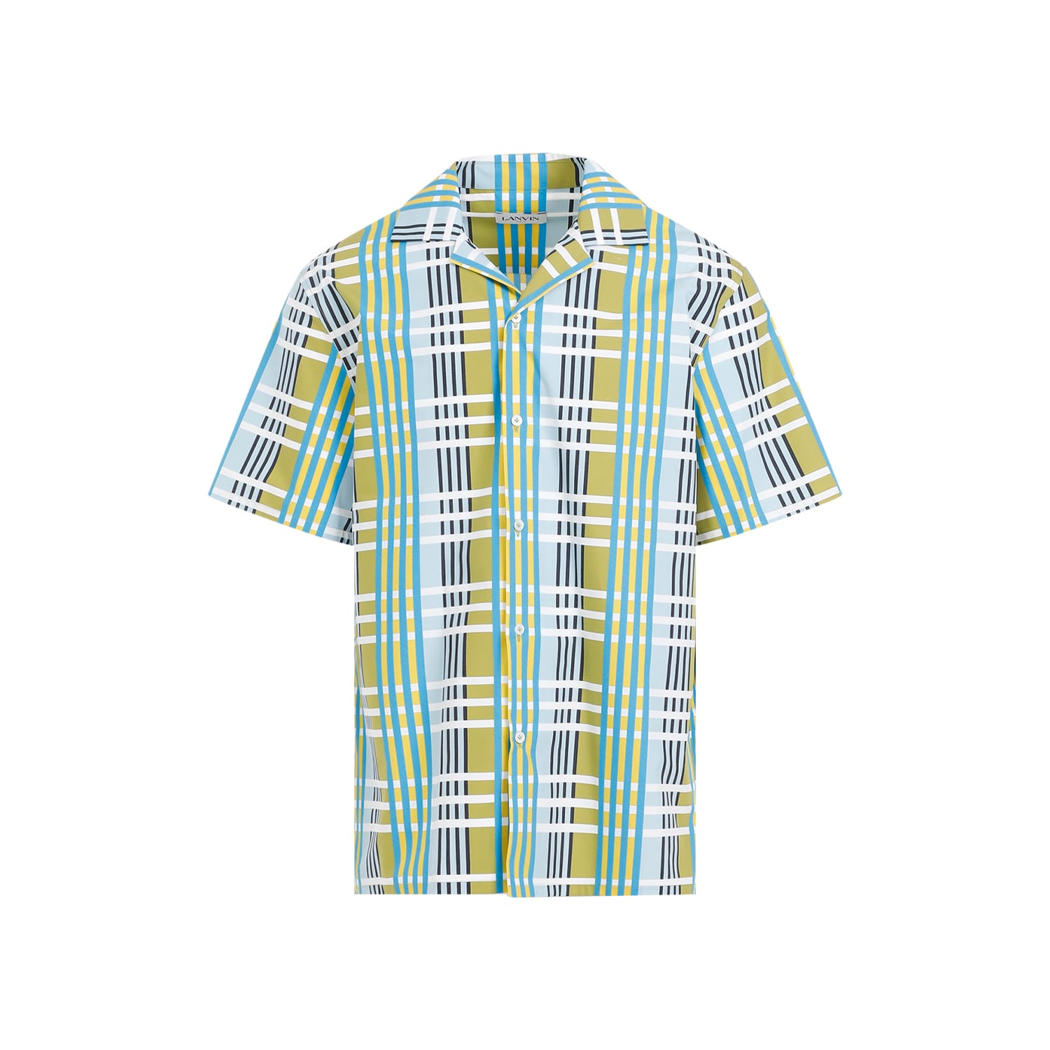 Shop Lanvin Printed Bowling Shirt In Budgie