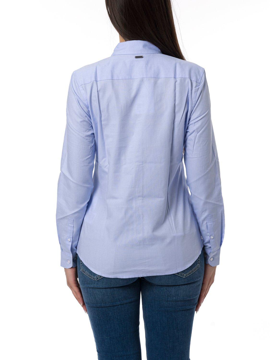Shop Barbour Derwent Long-sleeved Shirt In Pale Blue/primrose Hessian