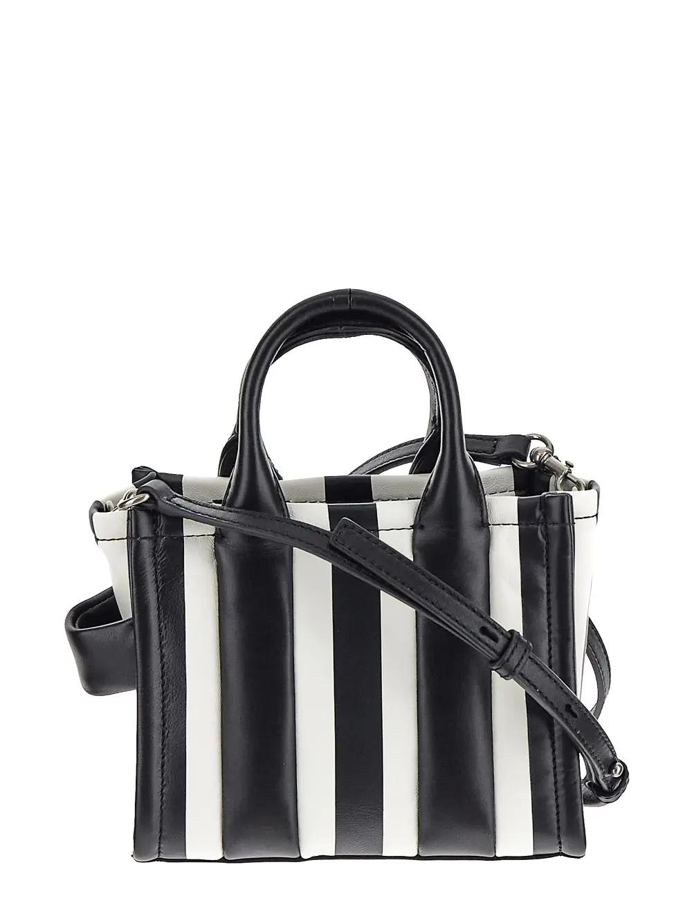 Shop Marc Jacobs Leather Bag In Black/whtie