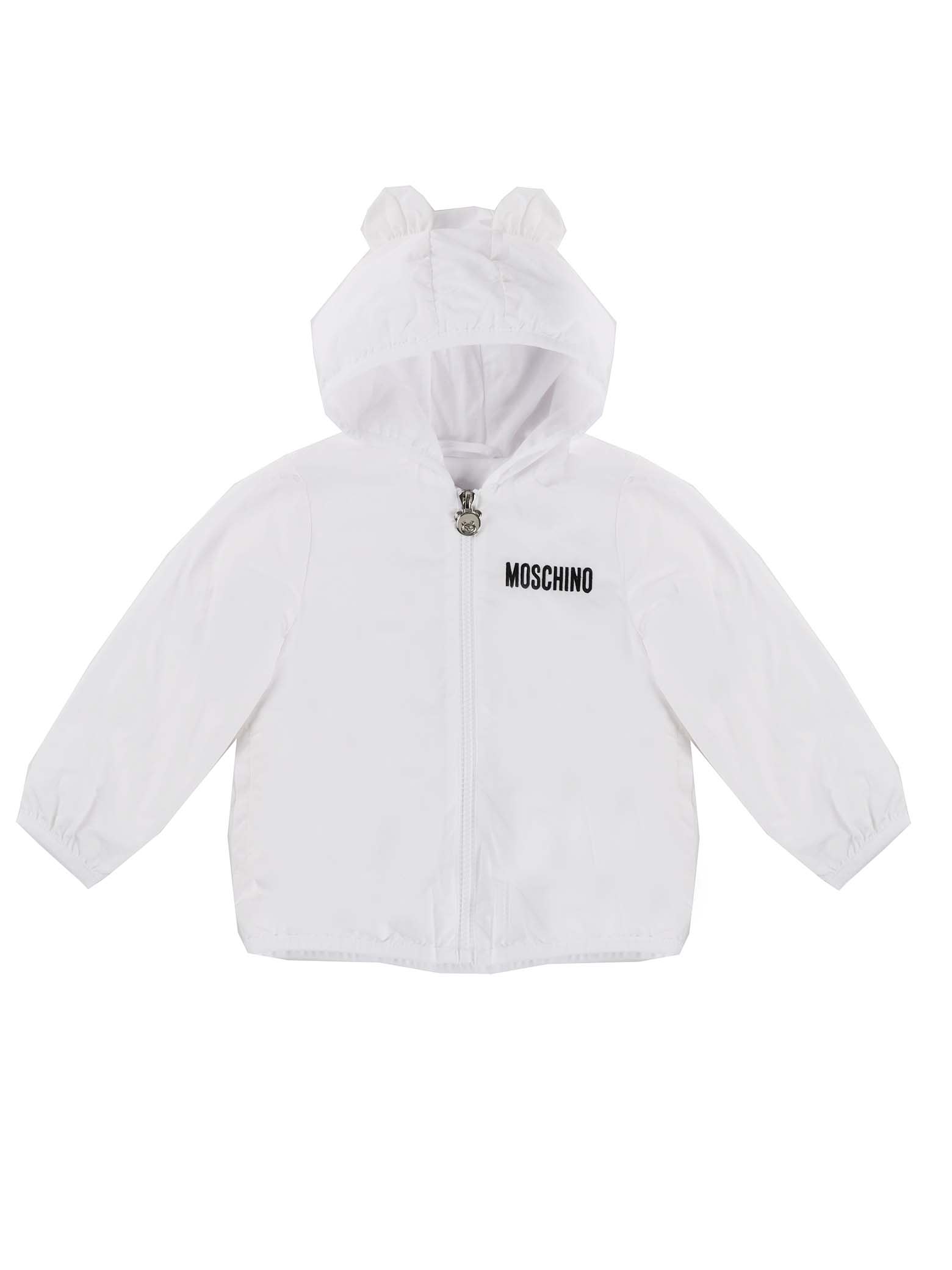 Moschino White Jacket With Hood And Jersey
