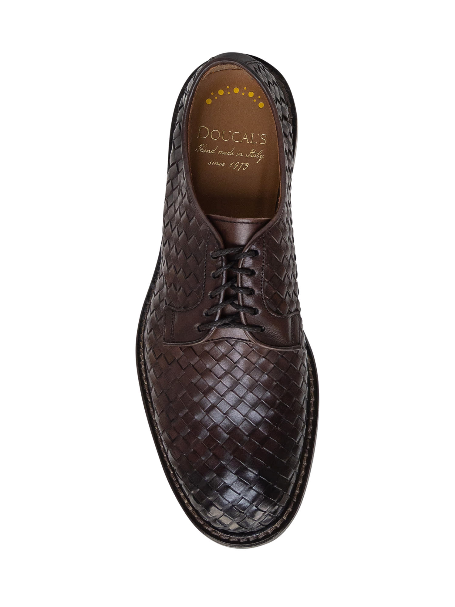 Shop Doucal's Derby Woven Lace-up In Fdo T.moro