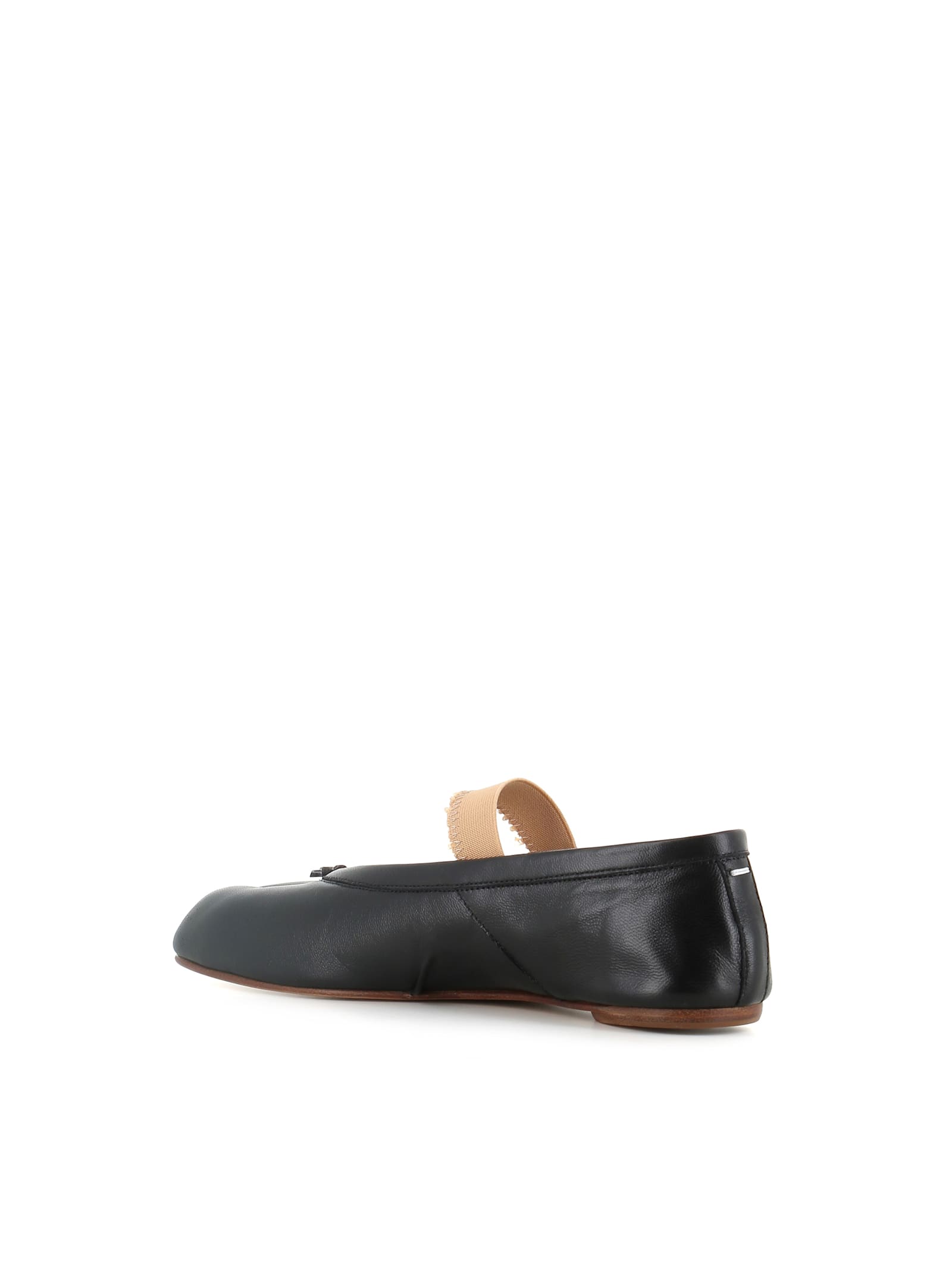 Maison Margiela Lamb Leather Ballerinas With Delicate Instep Strap