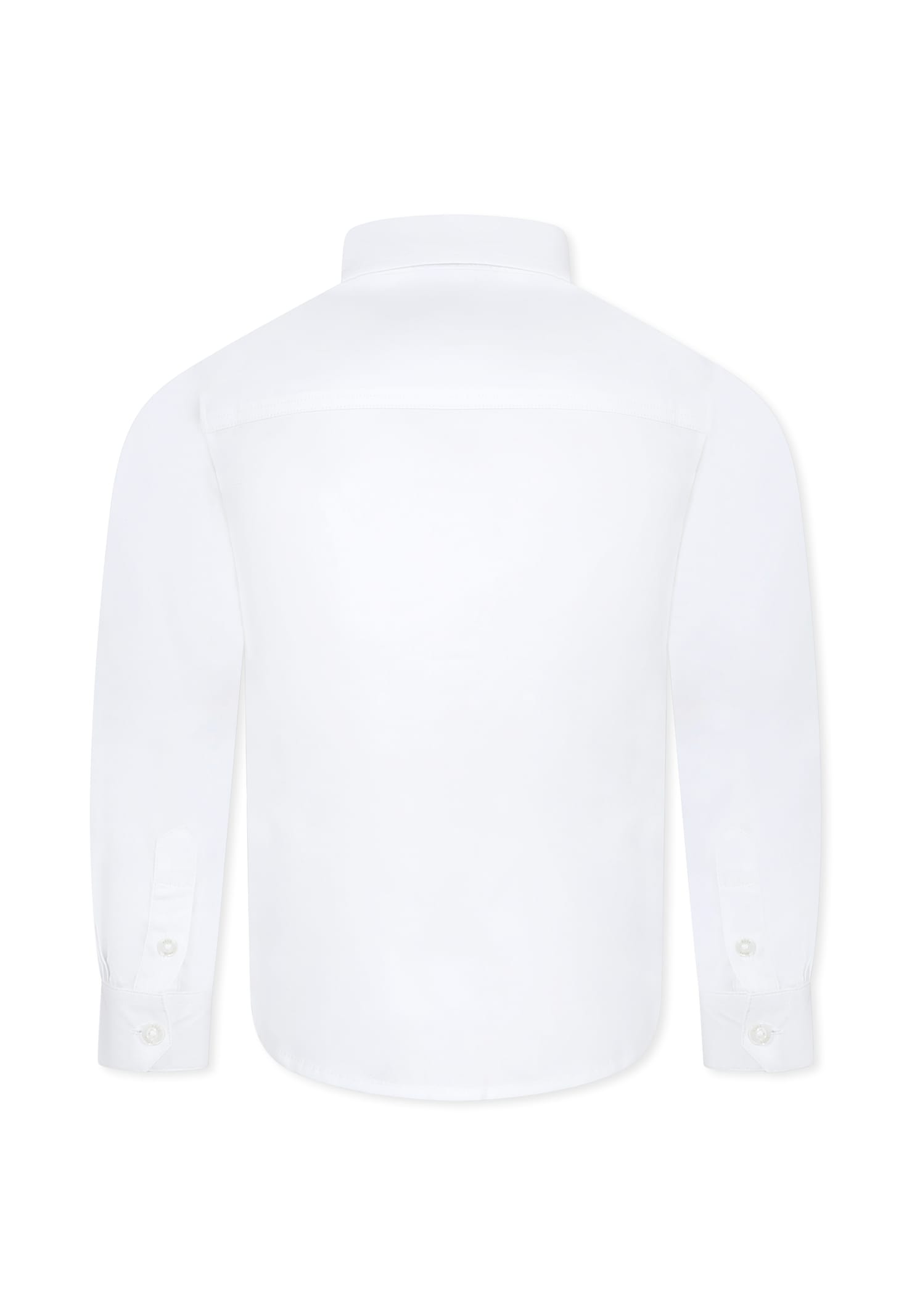 Hugo Boss White Shirt For Boy With Logo In White