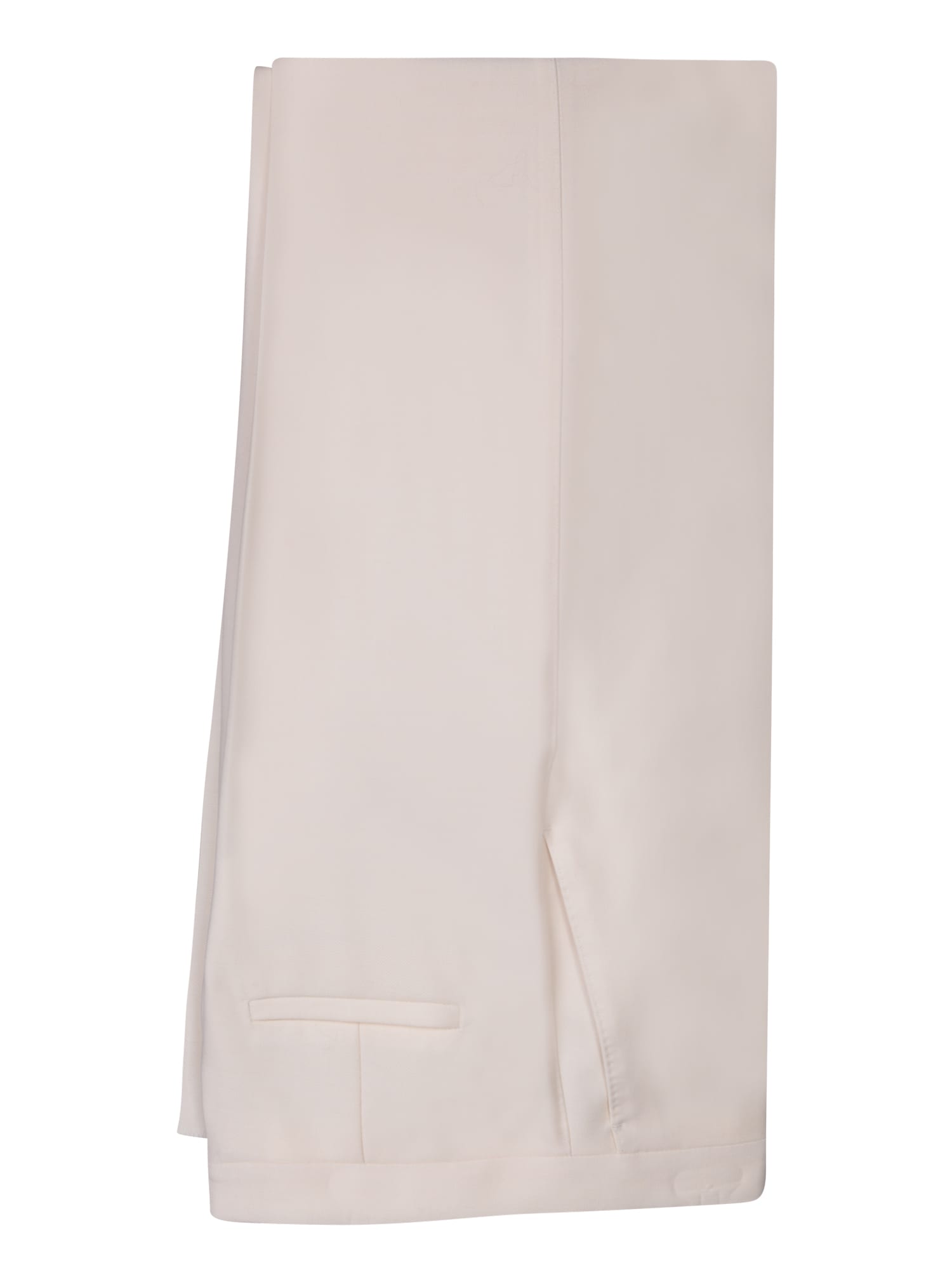 Shop Tagliatore Double-breasted Cream Suit In White