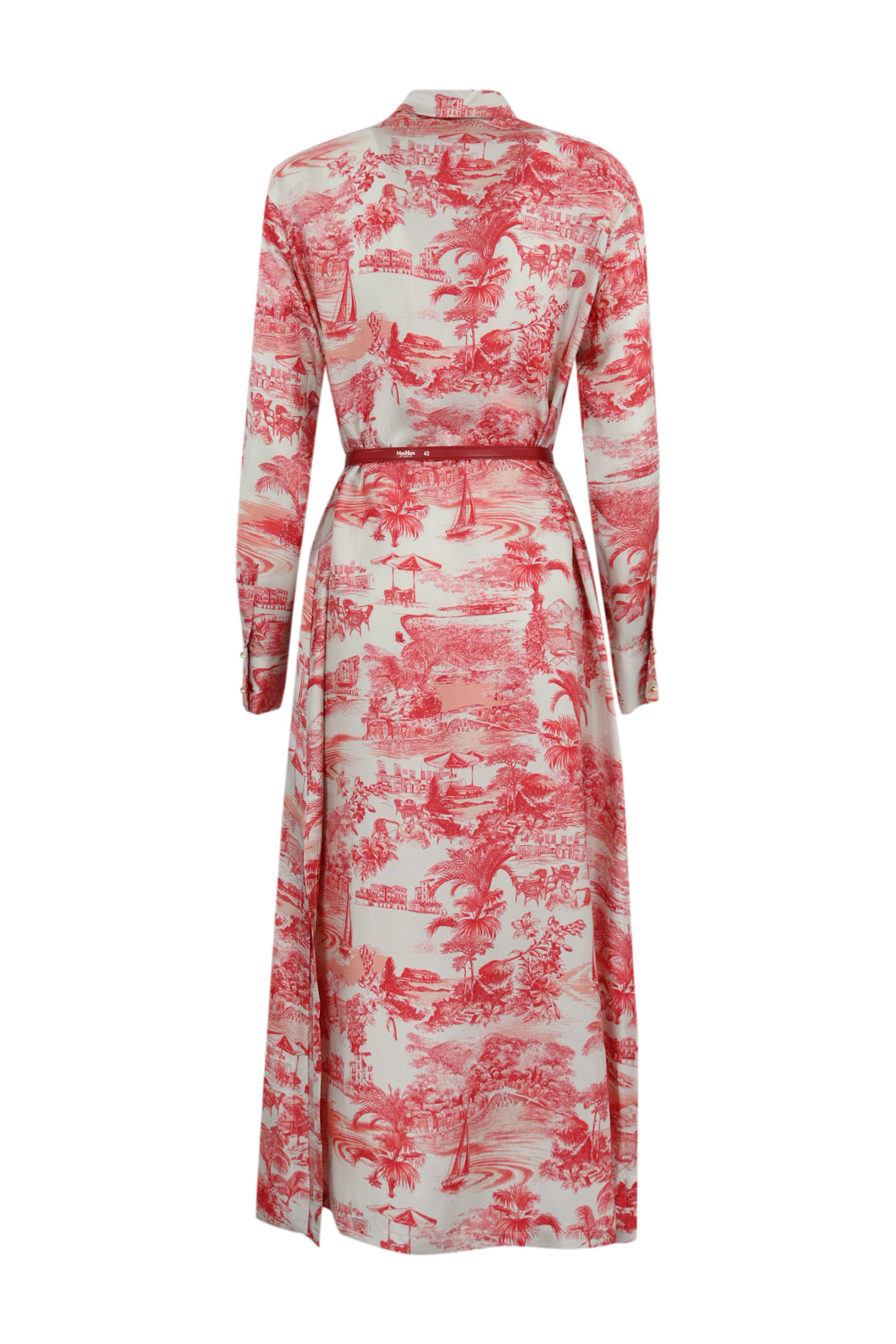 MAX MARA SVELTO SHIRT DRESS IN SILK WITH PRINT