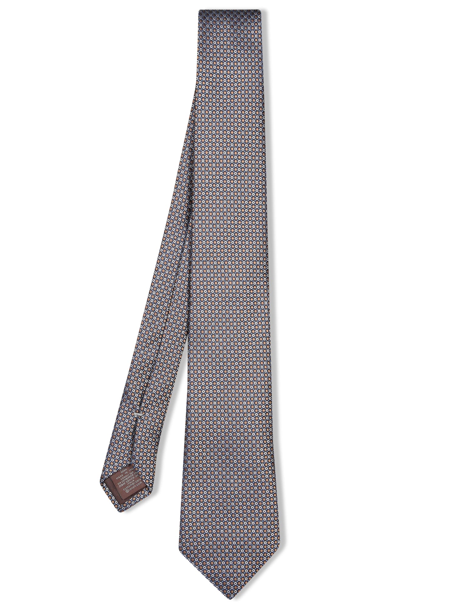Multicolor Geometric Micro Pattern Tie