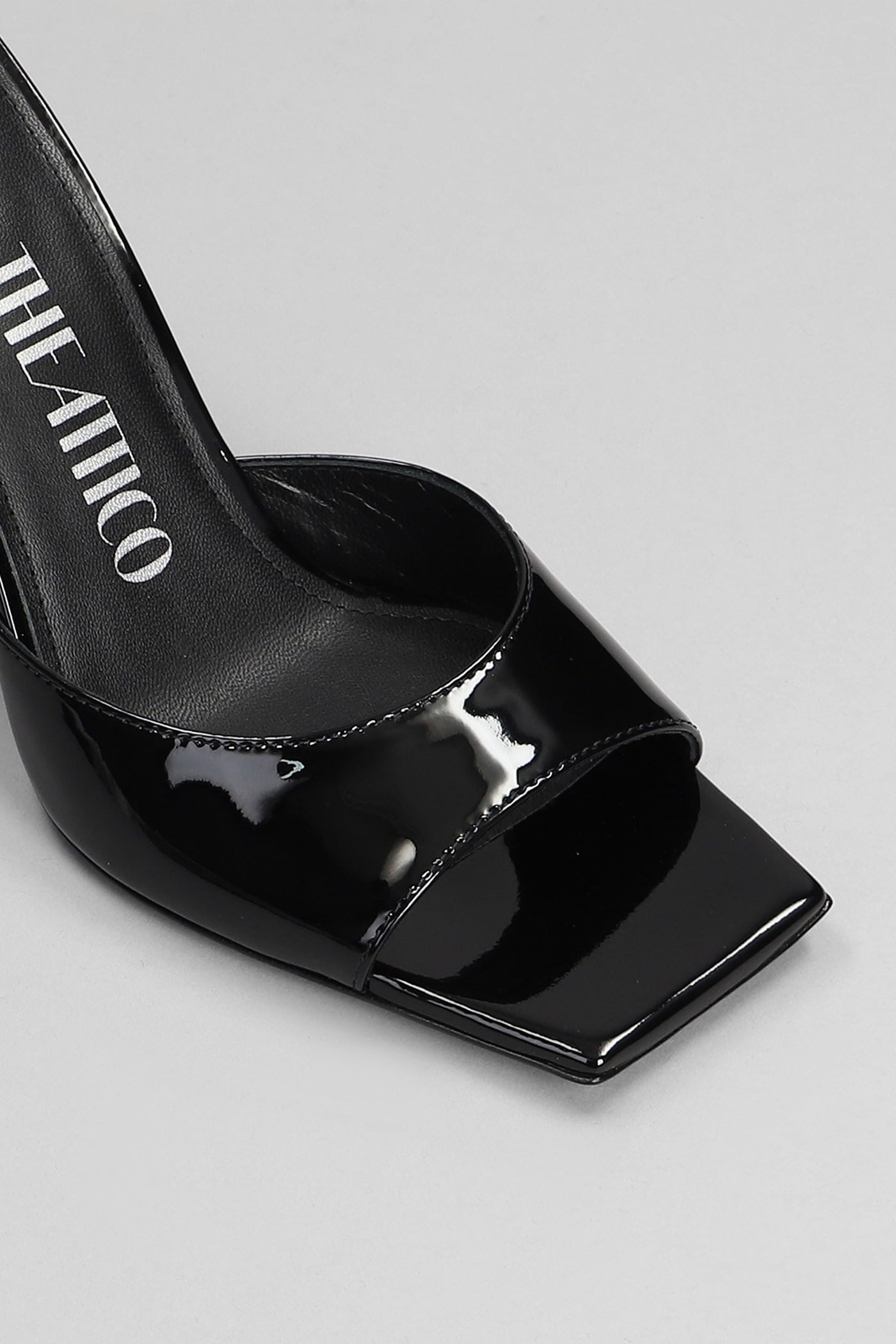 Attico Mini Devon 85 Leather Sandals In 100