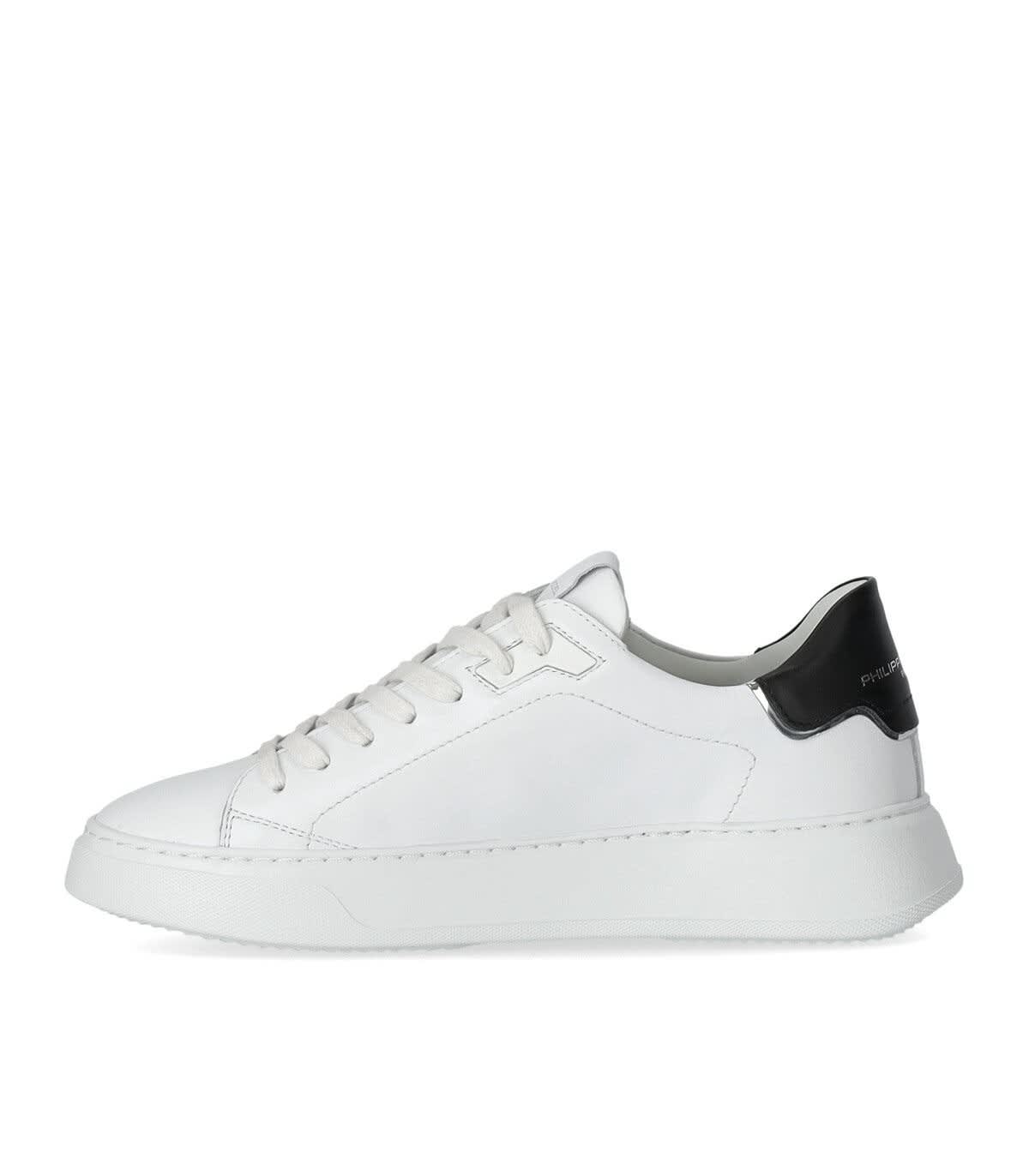 Shop Philippe Model Temple Sneakers In Bianco / Nero