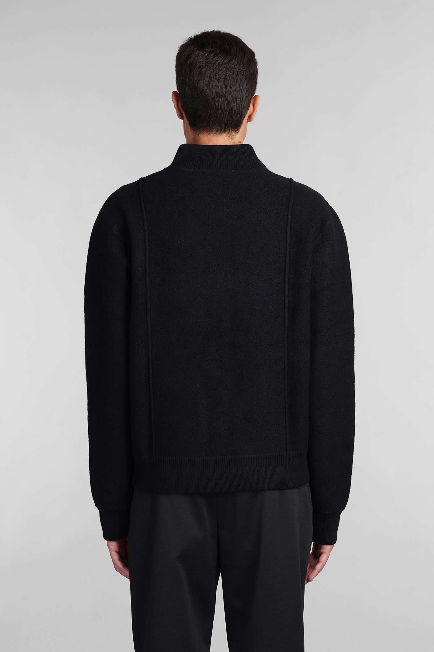 EMPORIO ARMANI KNITWEAR IN BLACK WOOL 