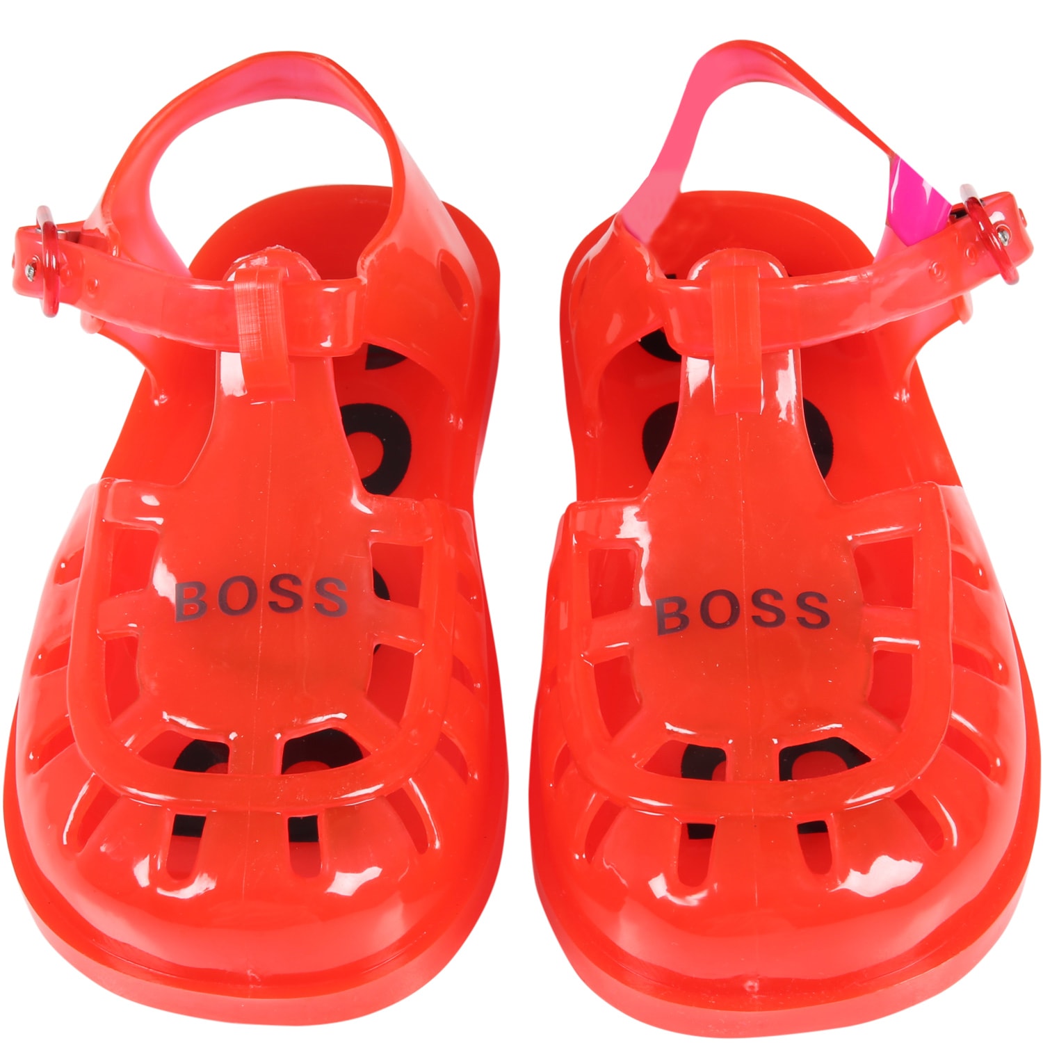 Shop Hugo Boss Red Sandals For Boy