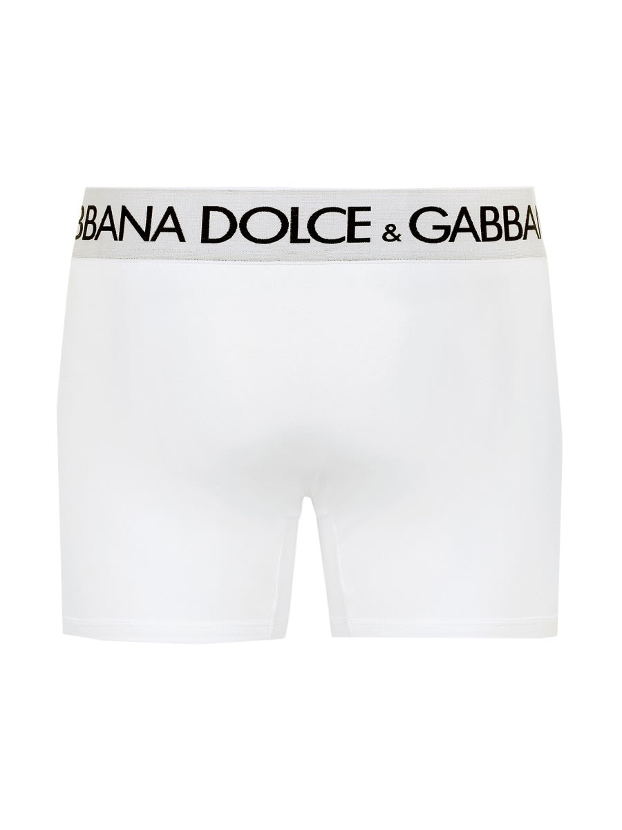 Shop Dolce & Gabbana Boxers With Logo In White
