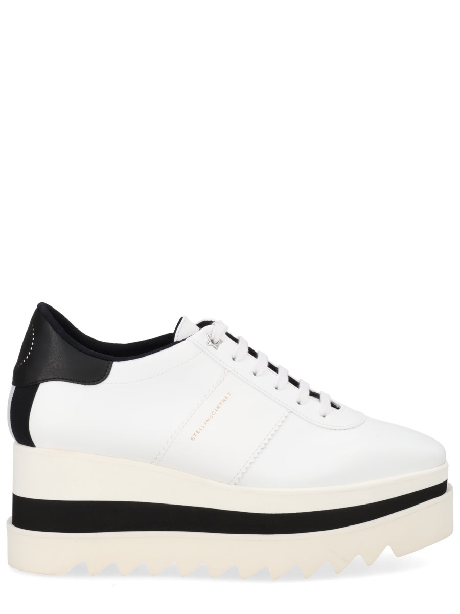 Stella Mccartney Sneak-elyse 80mm Vegan Leather Platform Sneakers In White