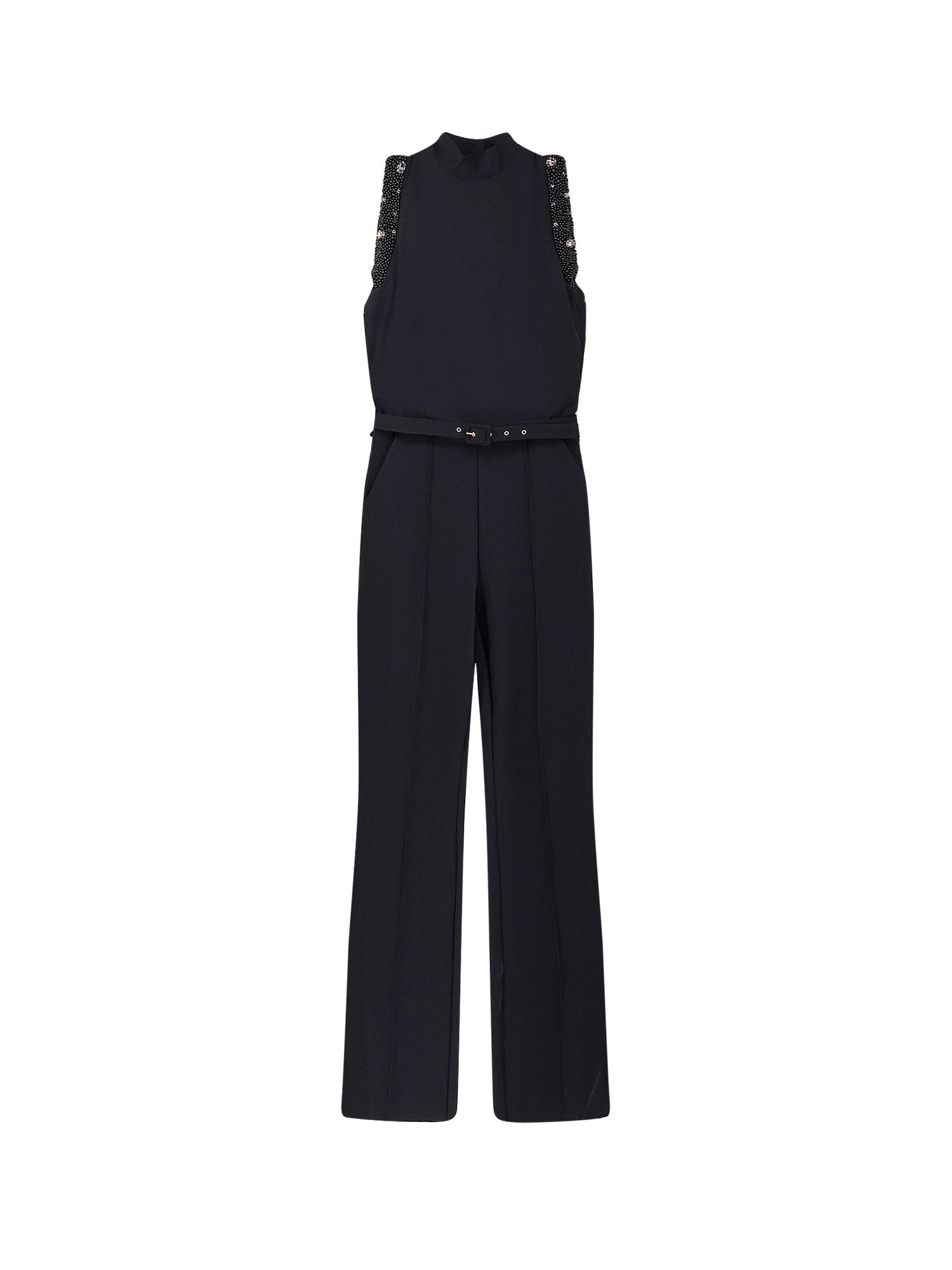La Petit Robe Di Chiara Boni Taevy Jersey Jumpsuit In Black