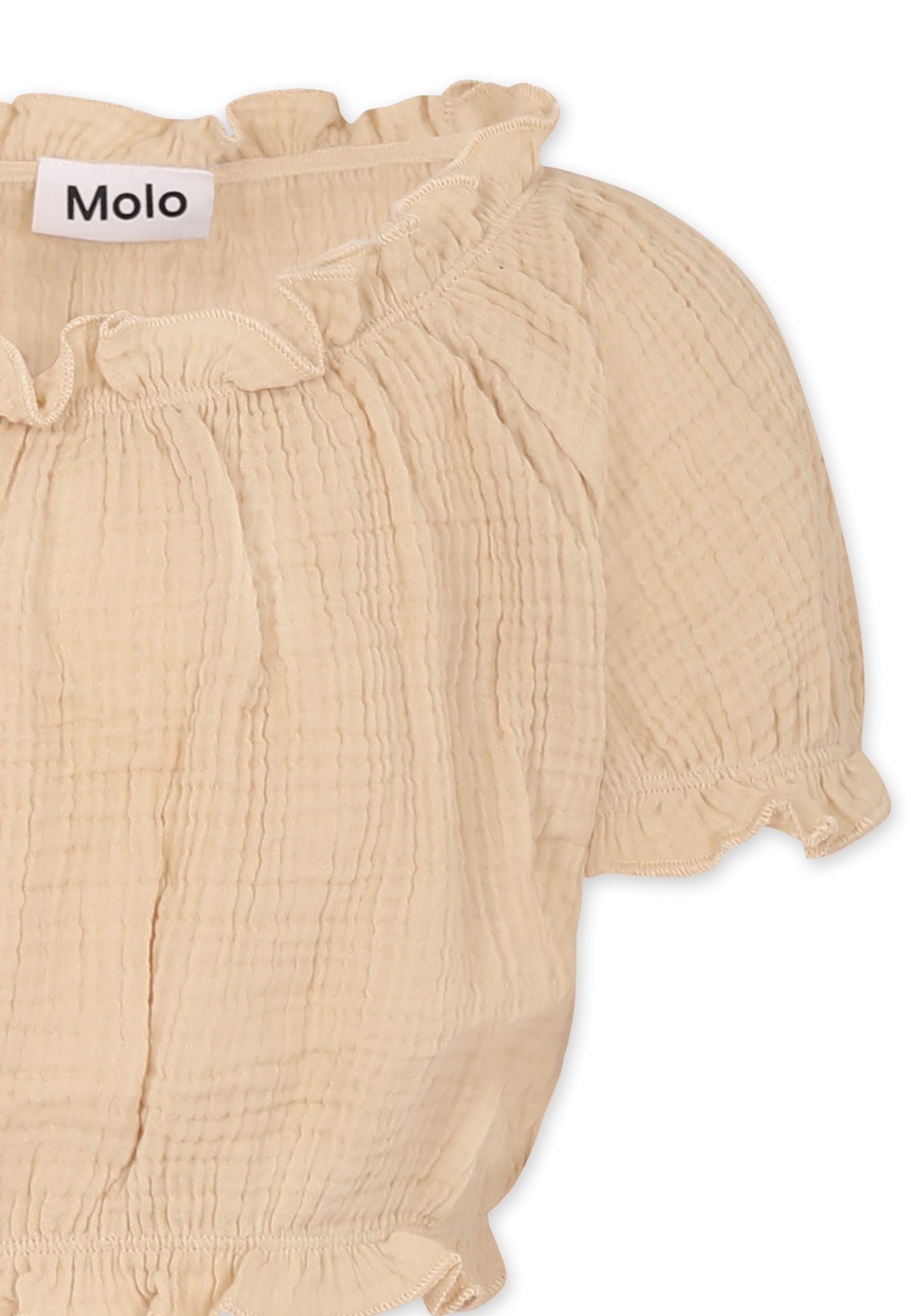 Molo Beige Top For Girl In Beige