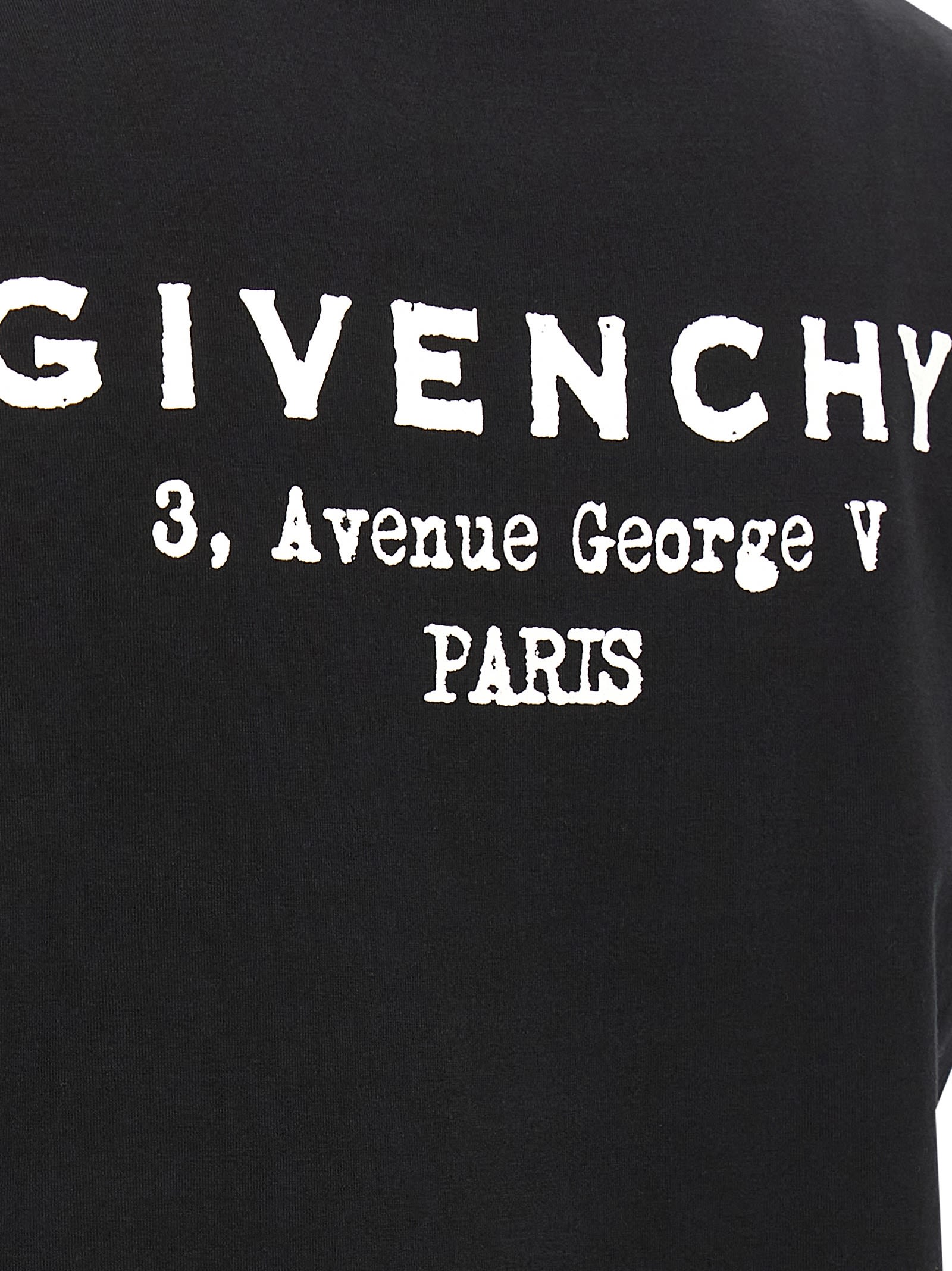 Givenchy Black Cotton Jersey Crewneck T-shirt In Black