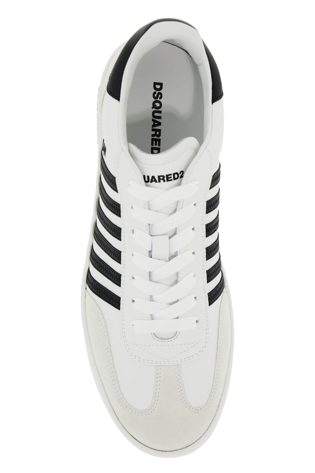 Shop Dsquared2 Boxer Sneakers In Bianco+nero (white)