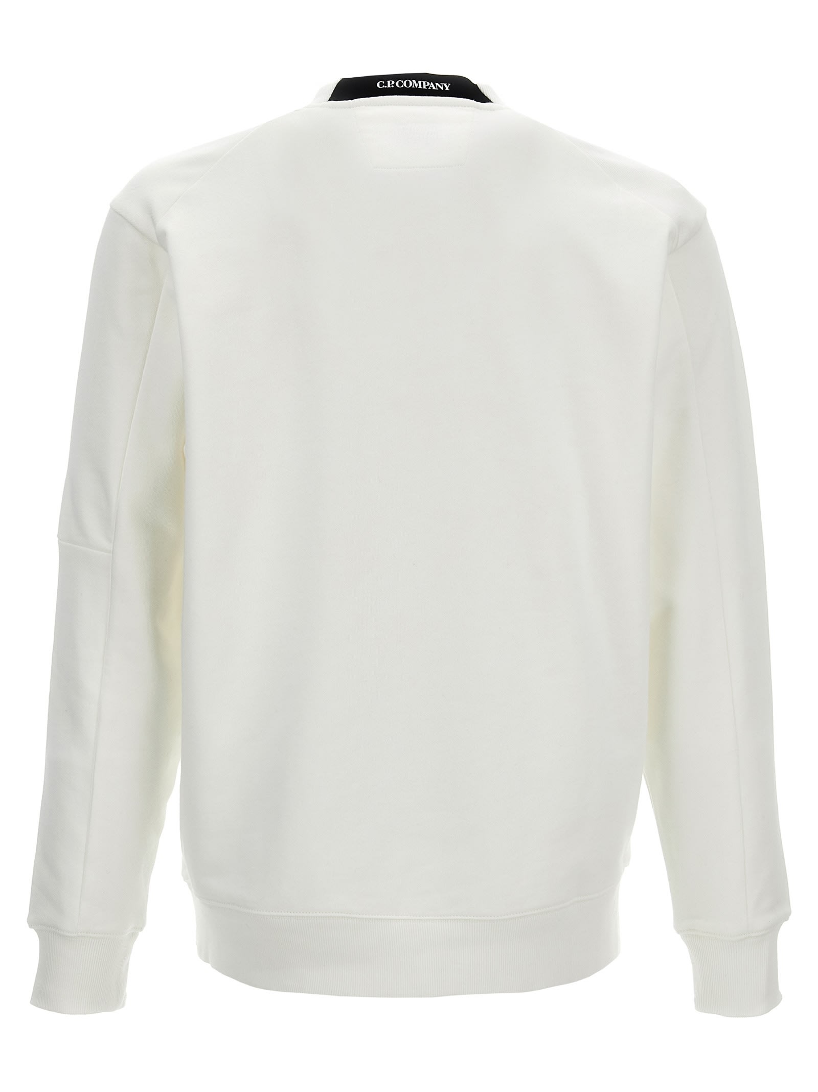 Shop C.p. Company Diagonal Raised Sweatshirt In White