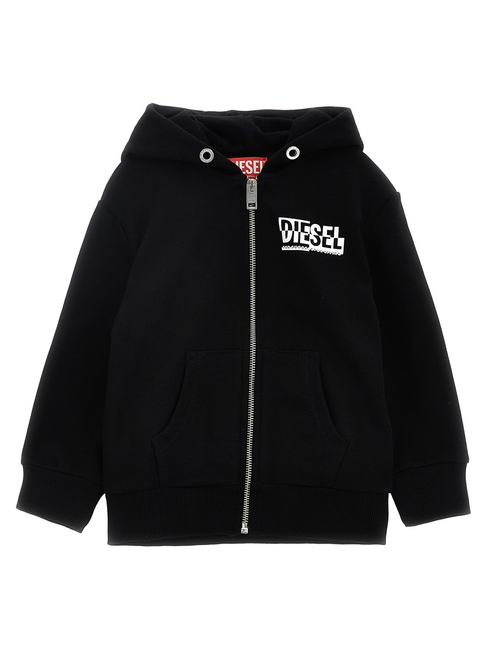 DIESEL LOGO PRINT HOODIE