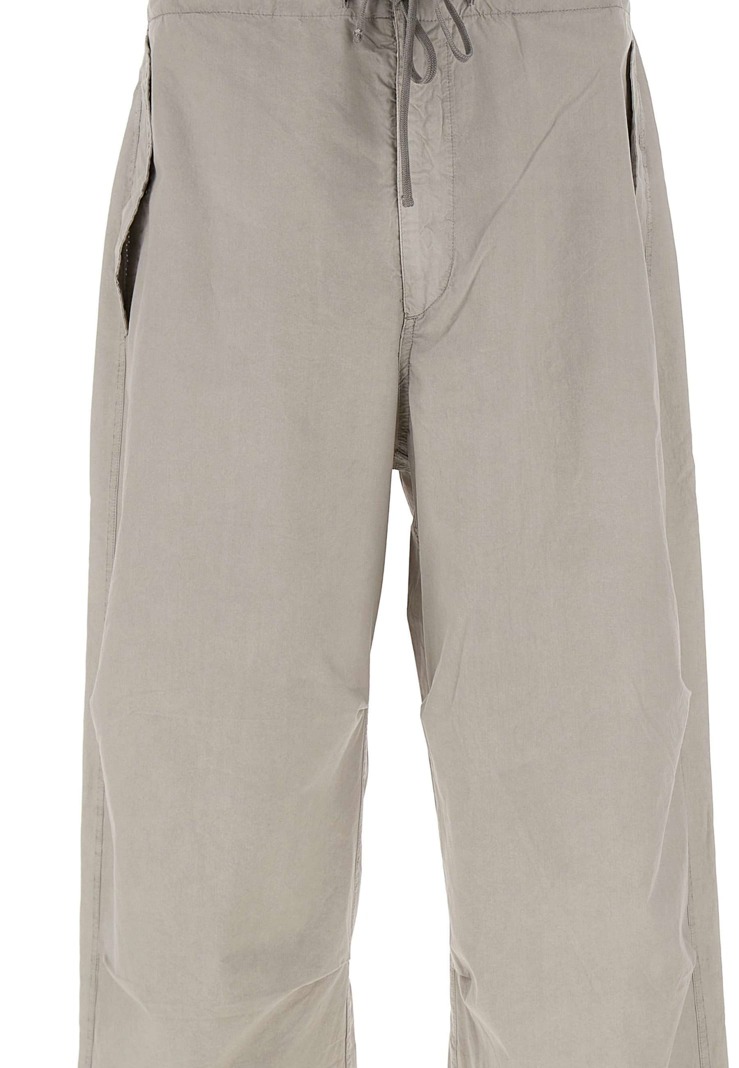 Shop Autry Main Man Cotton Trousers In Grey