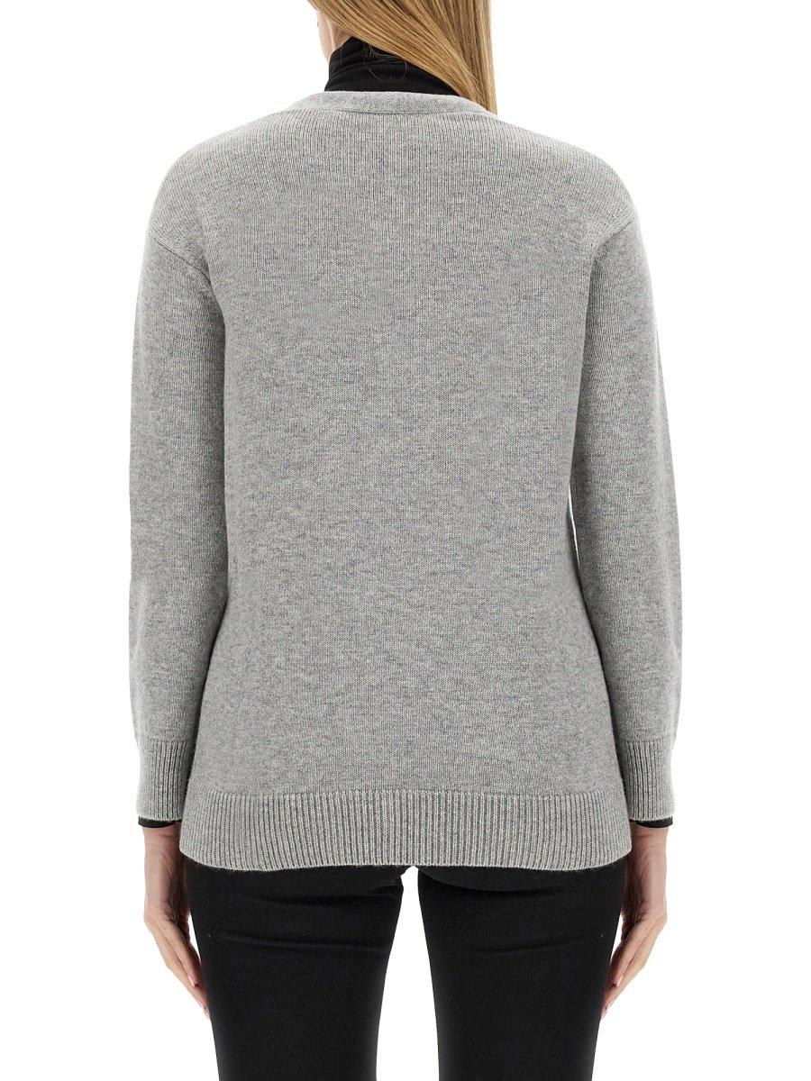 Shop 's Max Mara Vneck Longsleeved Cardigan In Grey