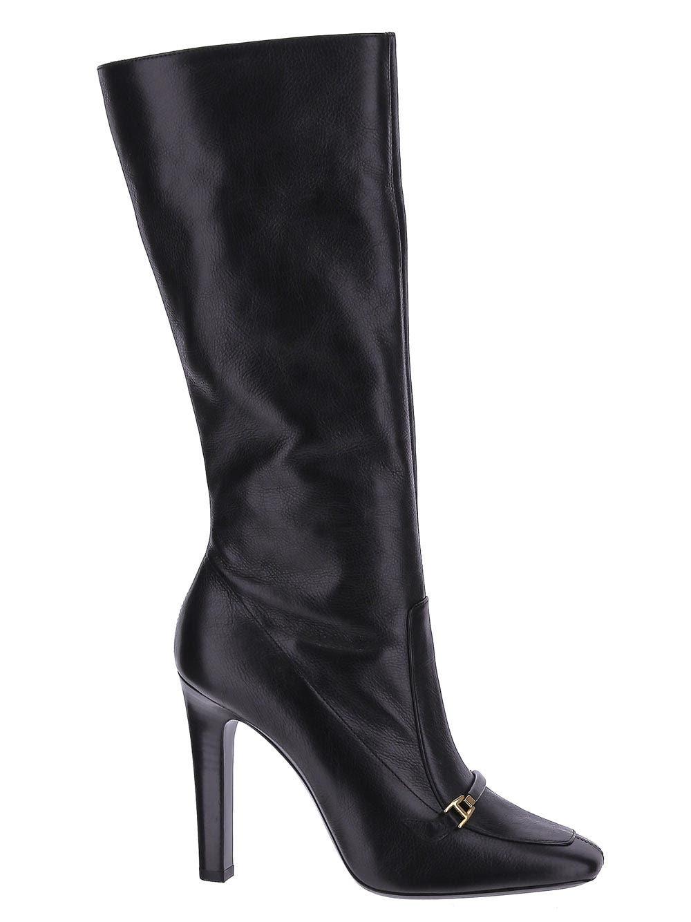 Saint Laurent Camden Boots In Shiny Grained Leather