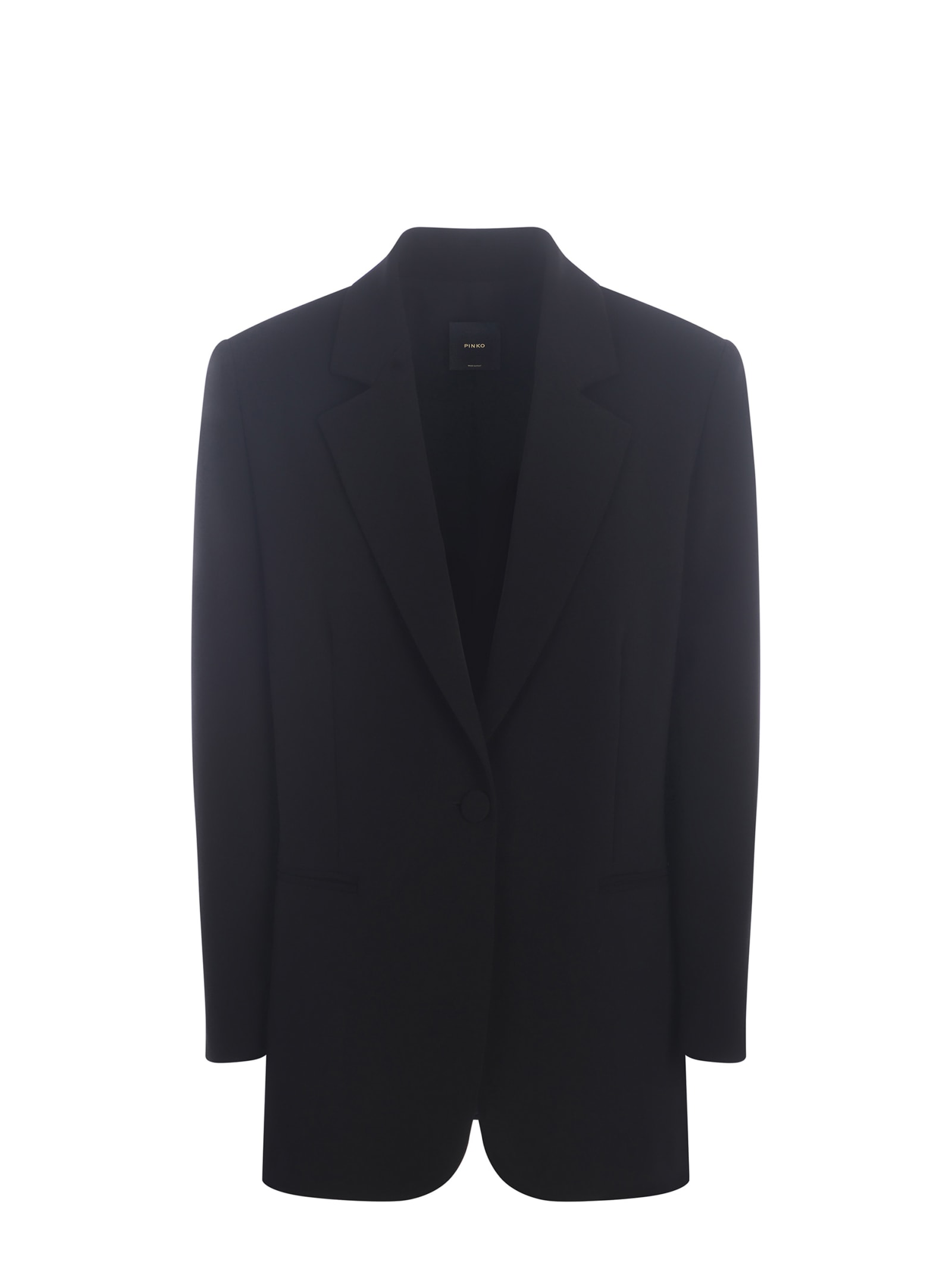 Shop Pinko Blazer  Esagerata Made Of Stretch Crêpe In Nero