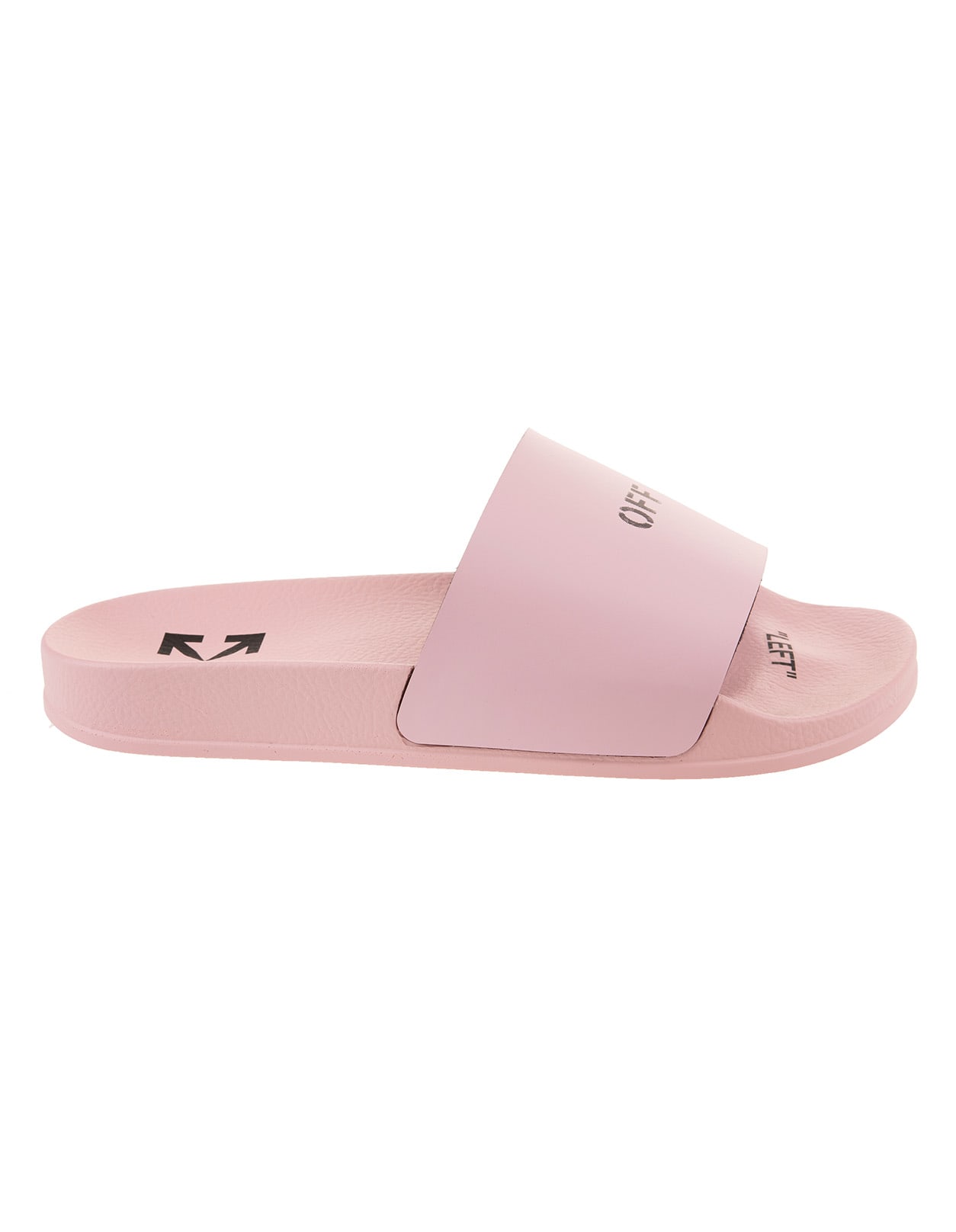 Off-White Woman Pink And Black off Slippers