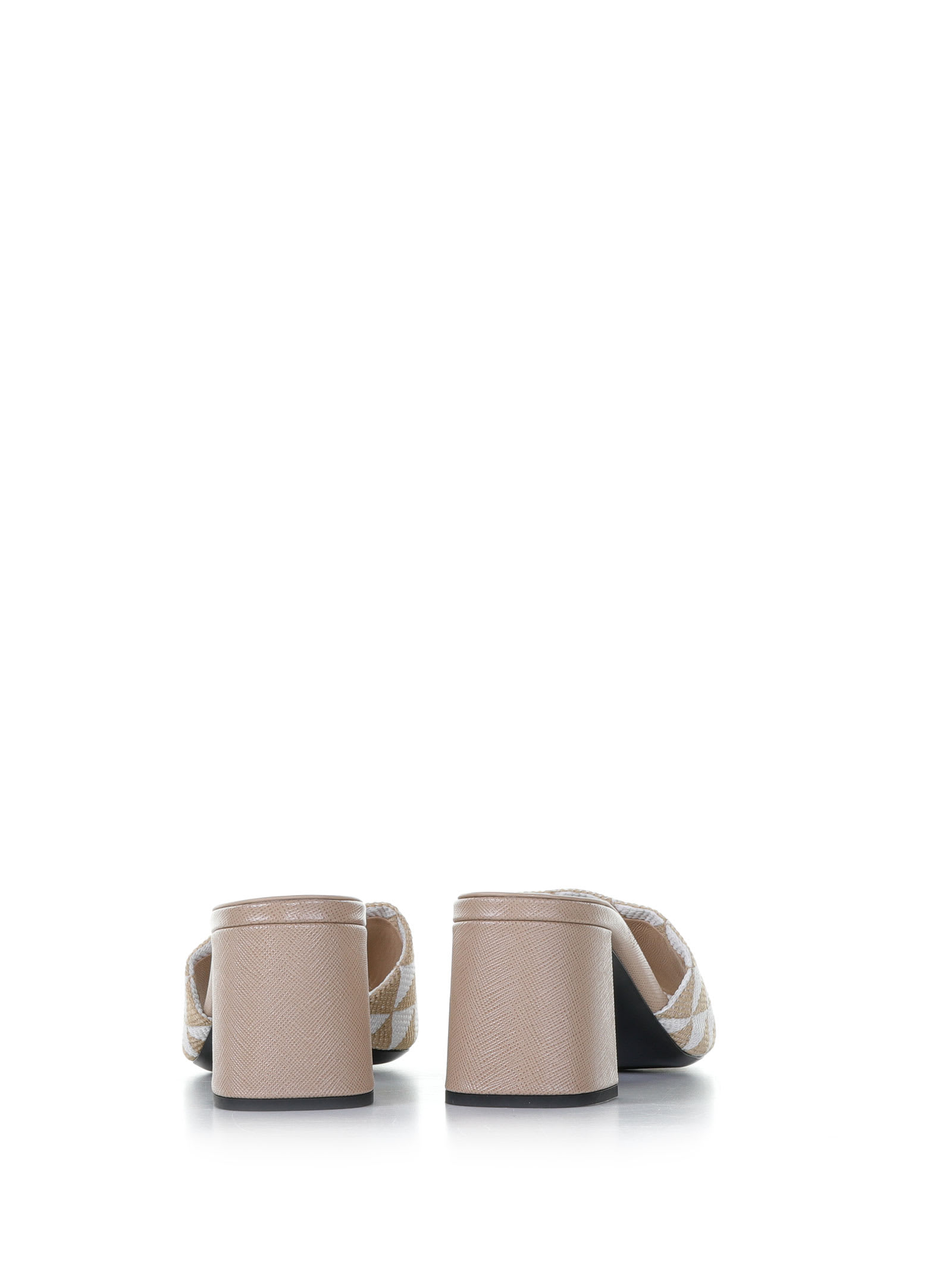 PRADA SLIPPER WITH WEDGE AND LOGO