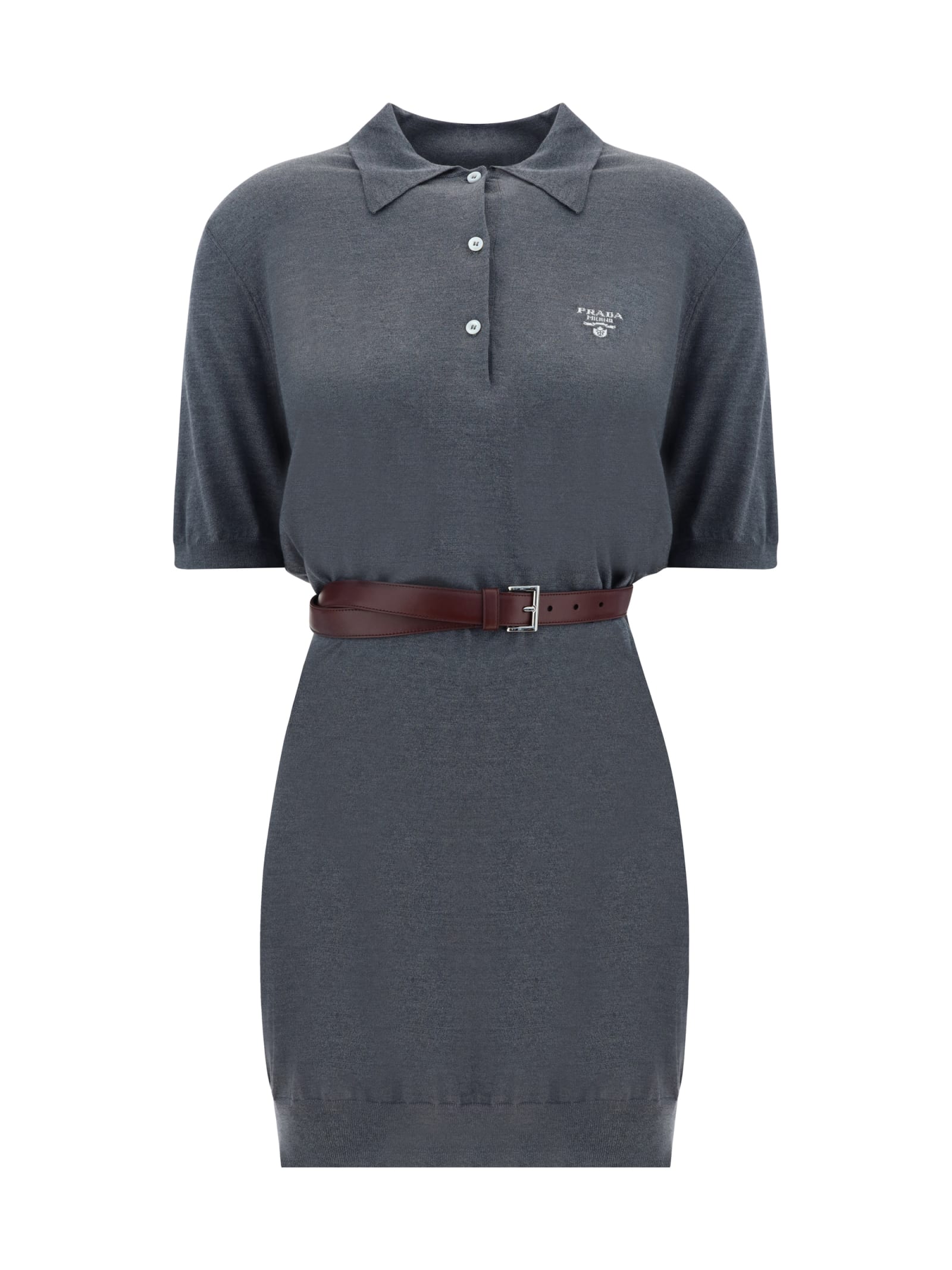 Shop Prada Dress In Ardesia