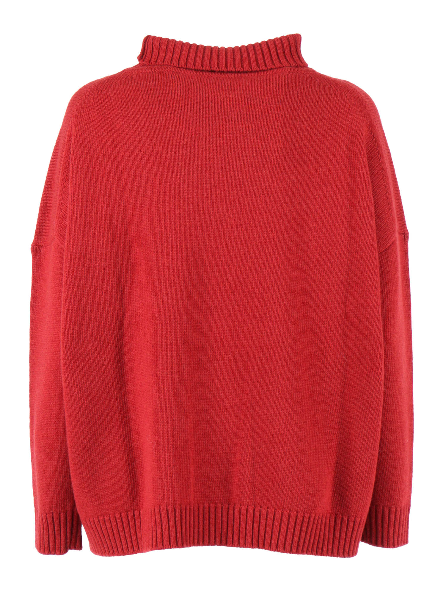 Weekend Max Mara Borgia Ribbed Turtleneck Sweater In Red