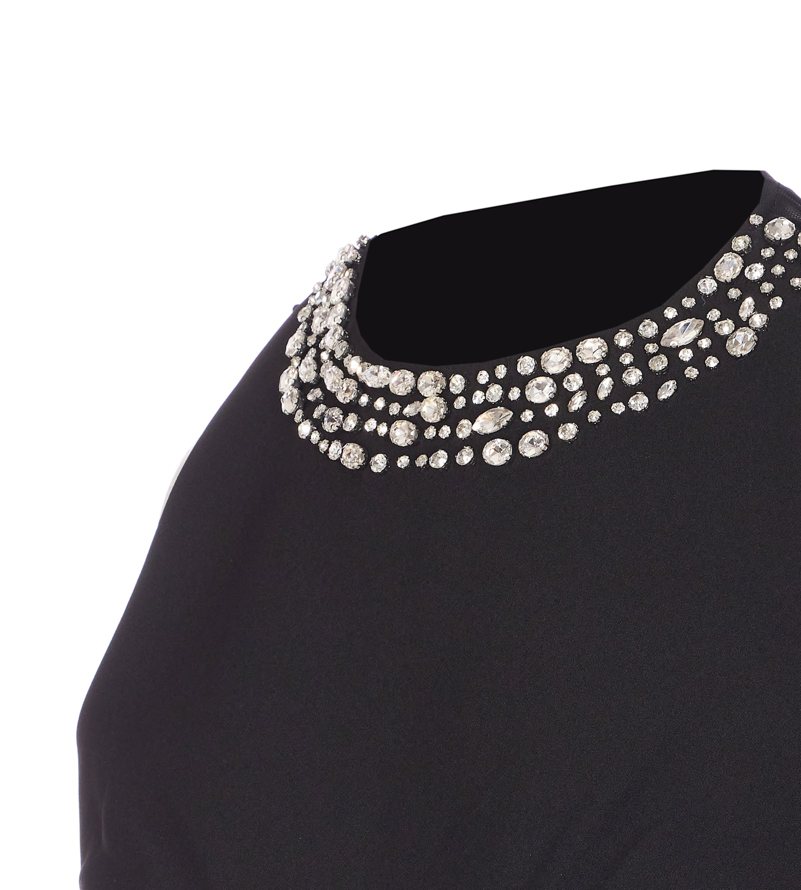 Liu •jo Top With Gemstones In Black