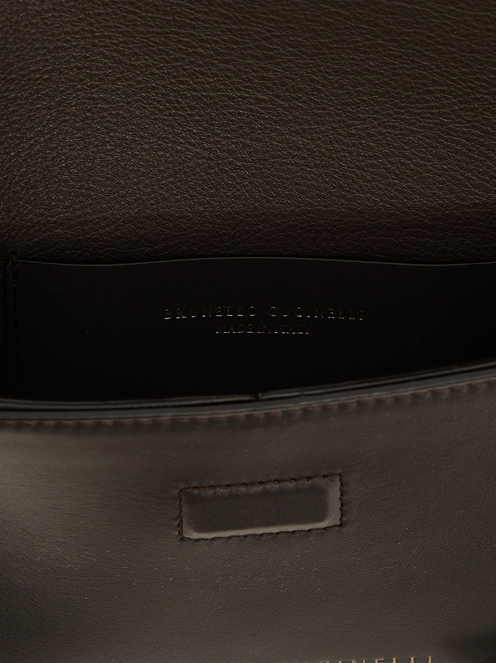BRUNELLO CUCINELLI MONILE LEATHER CLUTCH BAG 