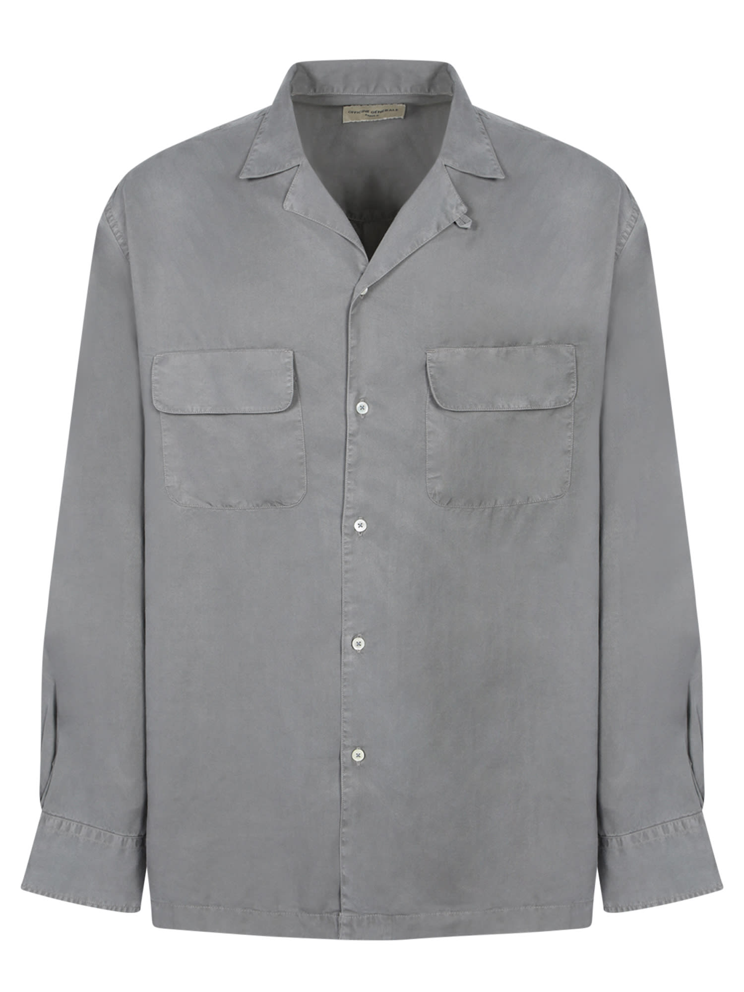 OFFICINE GENERALE TEAL TENCEL SHIRT