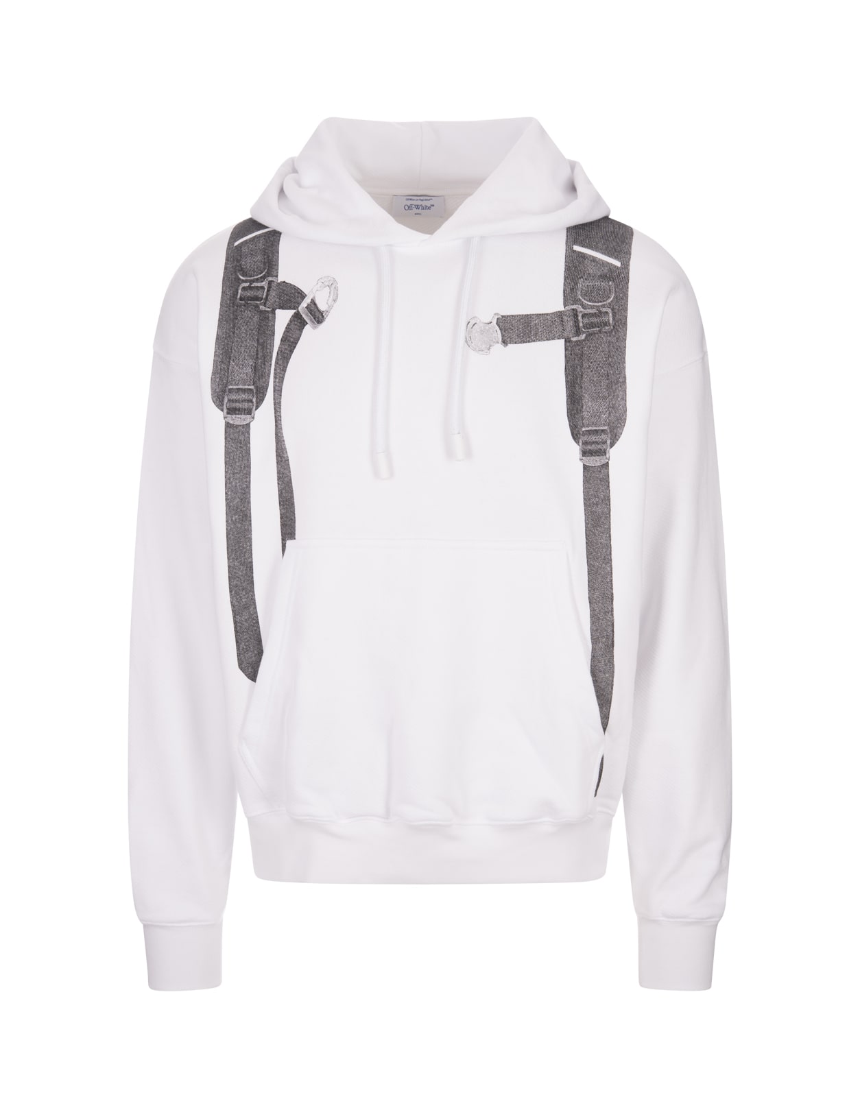 Shop Off-white White Hoodie With Backpack Print