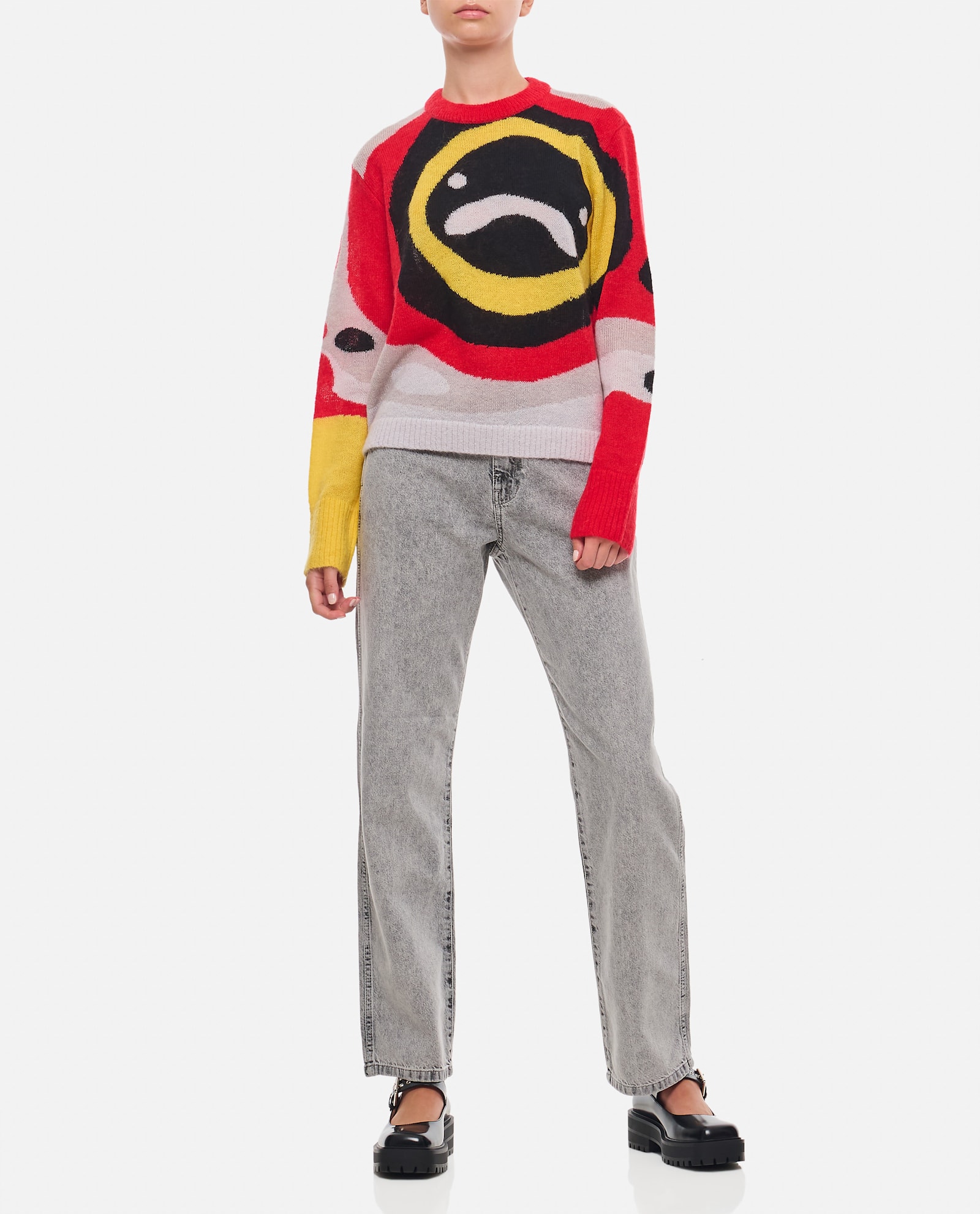 Charles Jeffrey Loverboy Abstract-print Crew-neck Sweater In Multicolour