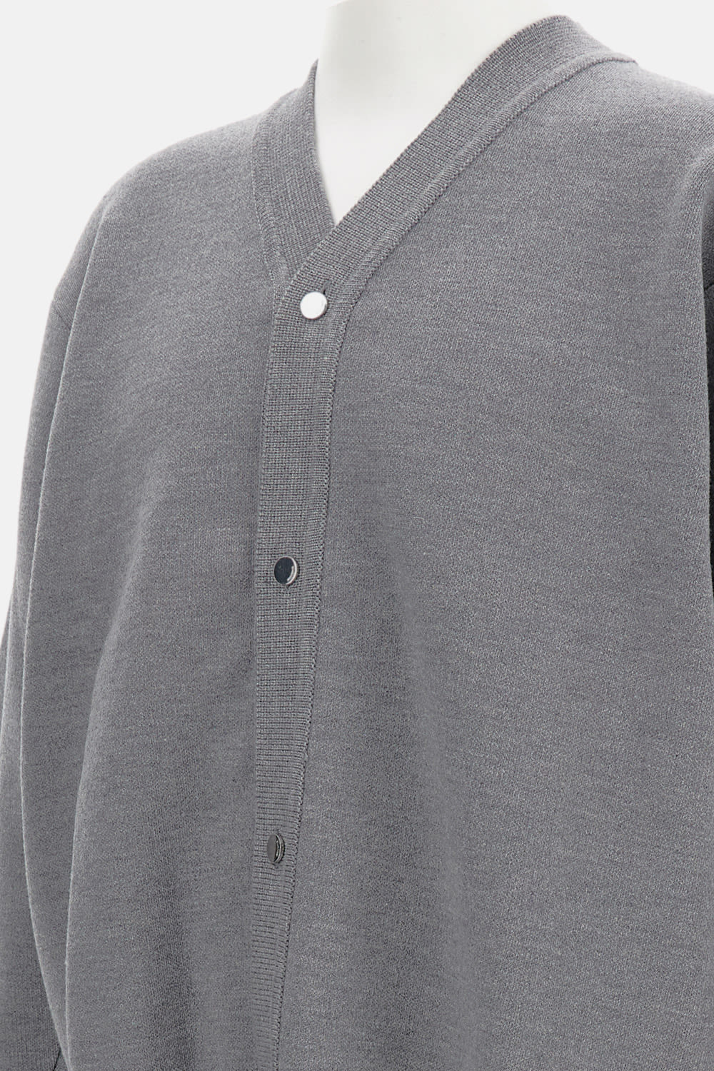 Jacquemus Men Le Cardigan Doppio In Gray
