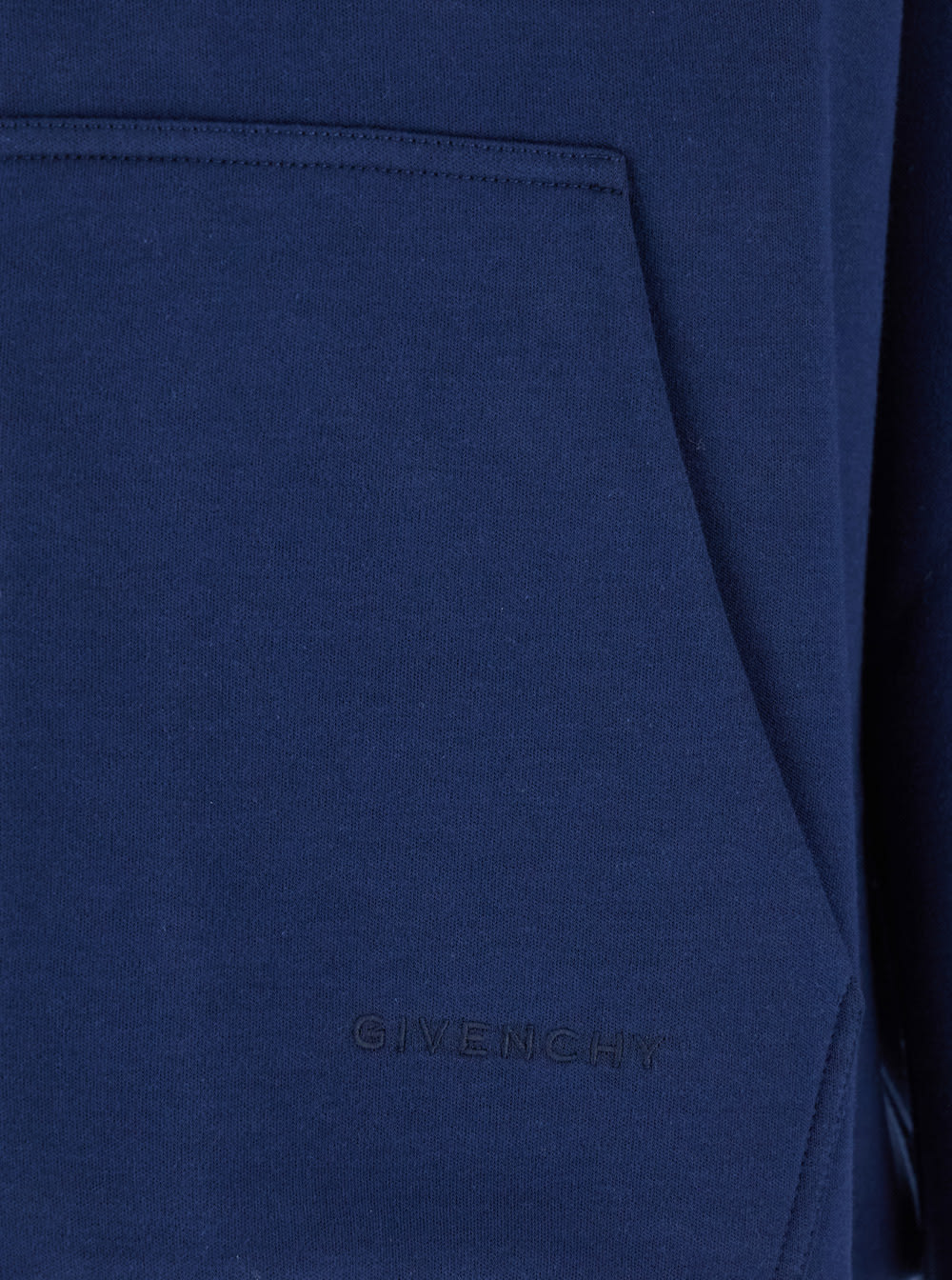Givenchy Men Neoprene Con Cappuccio E Zip In Blue