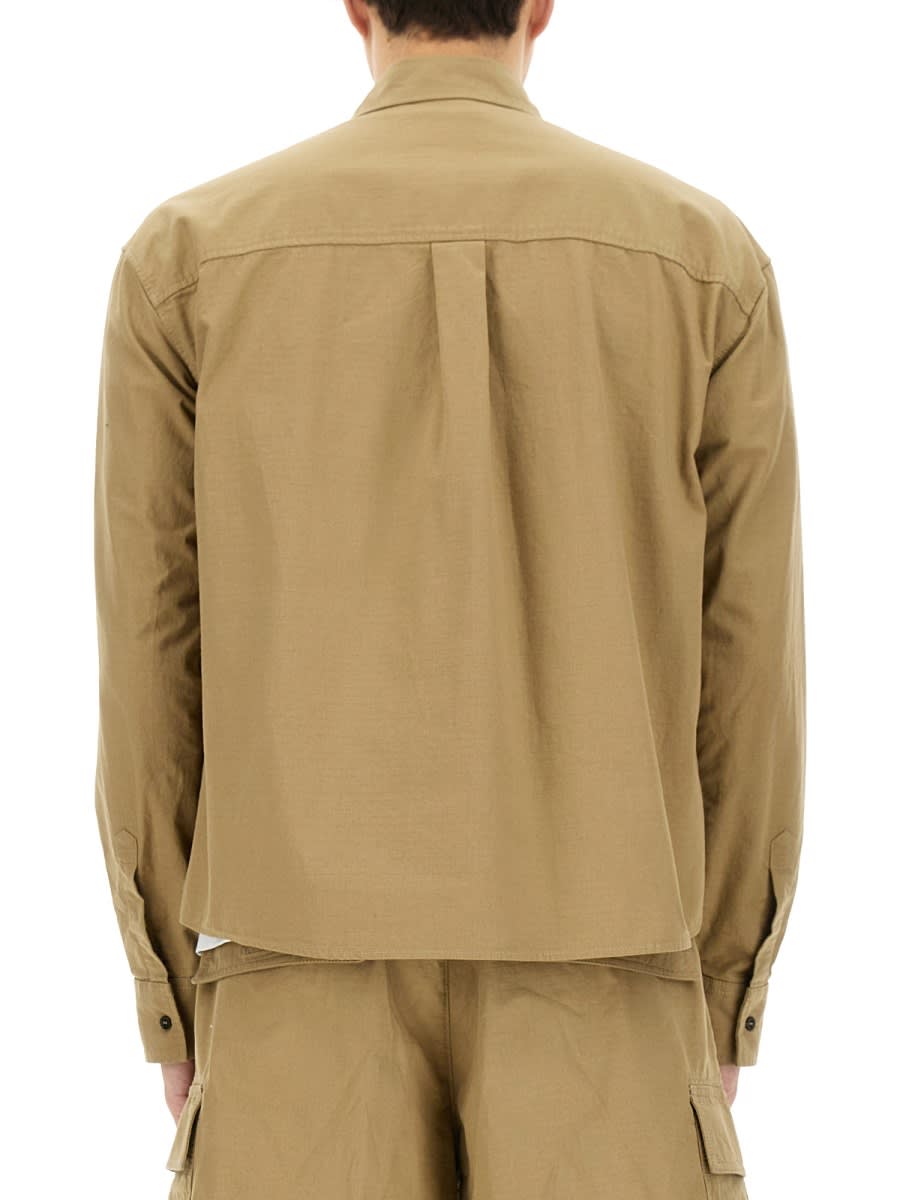 Shop Dsquared2 Icon Ripstop Shirt In Brown