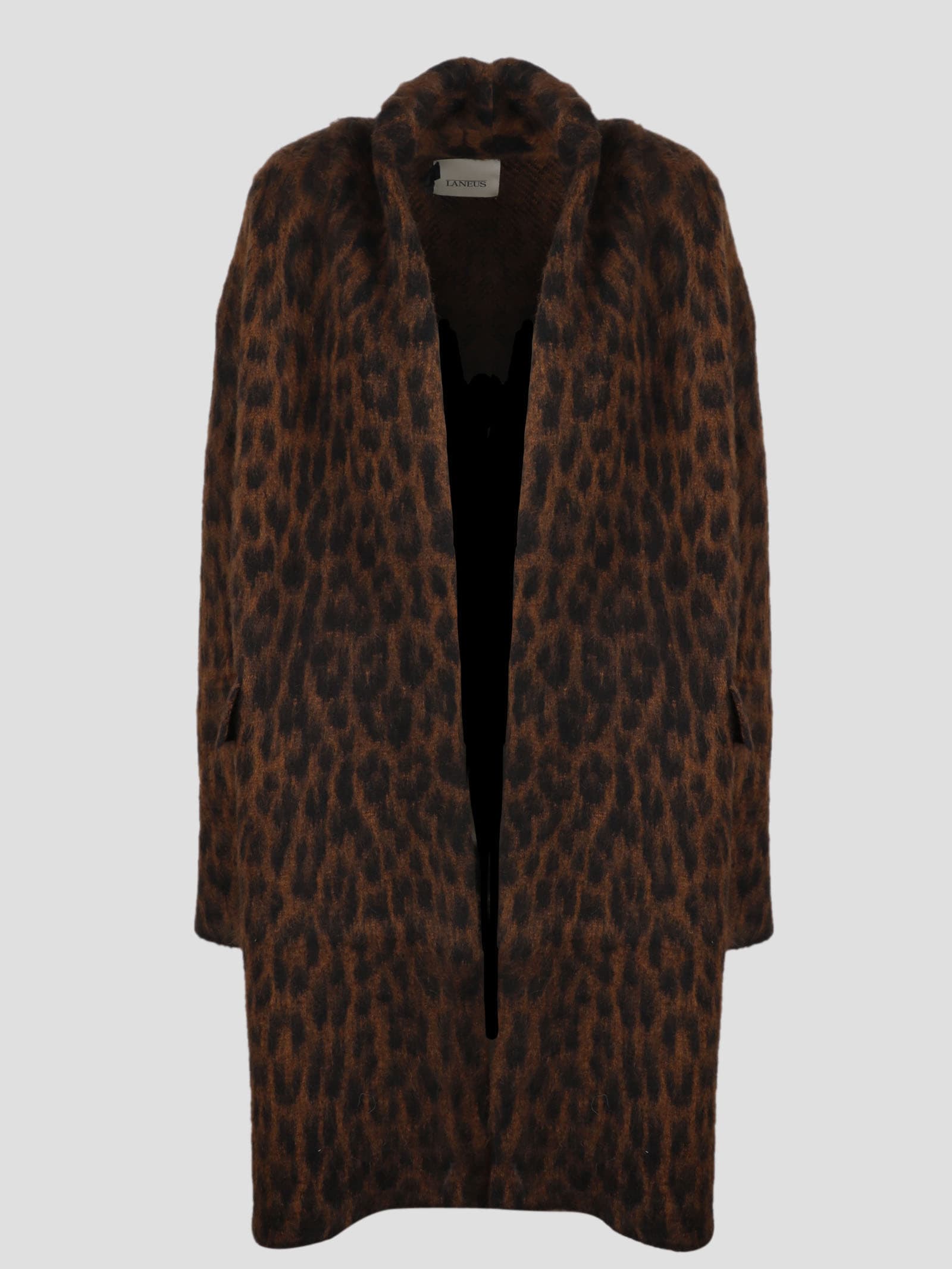Laneus Cheetah Knit Coat