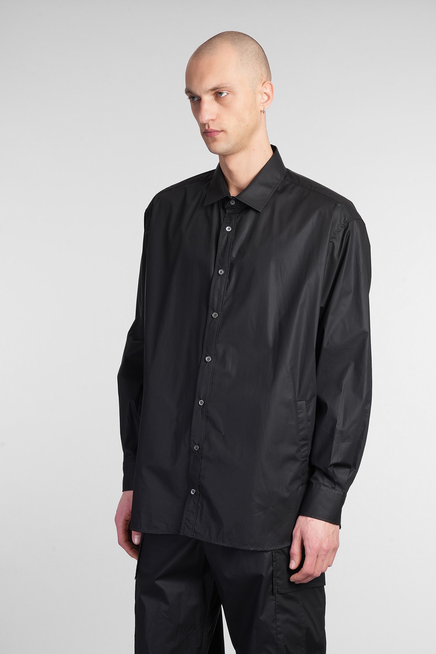 Darkpark Damon Shirt In Black Cotton In Black