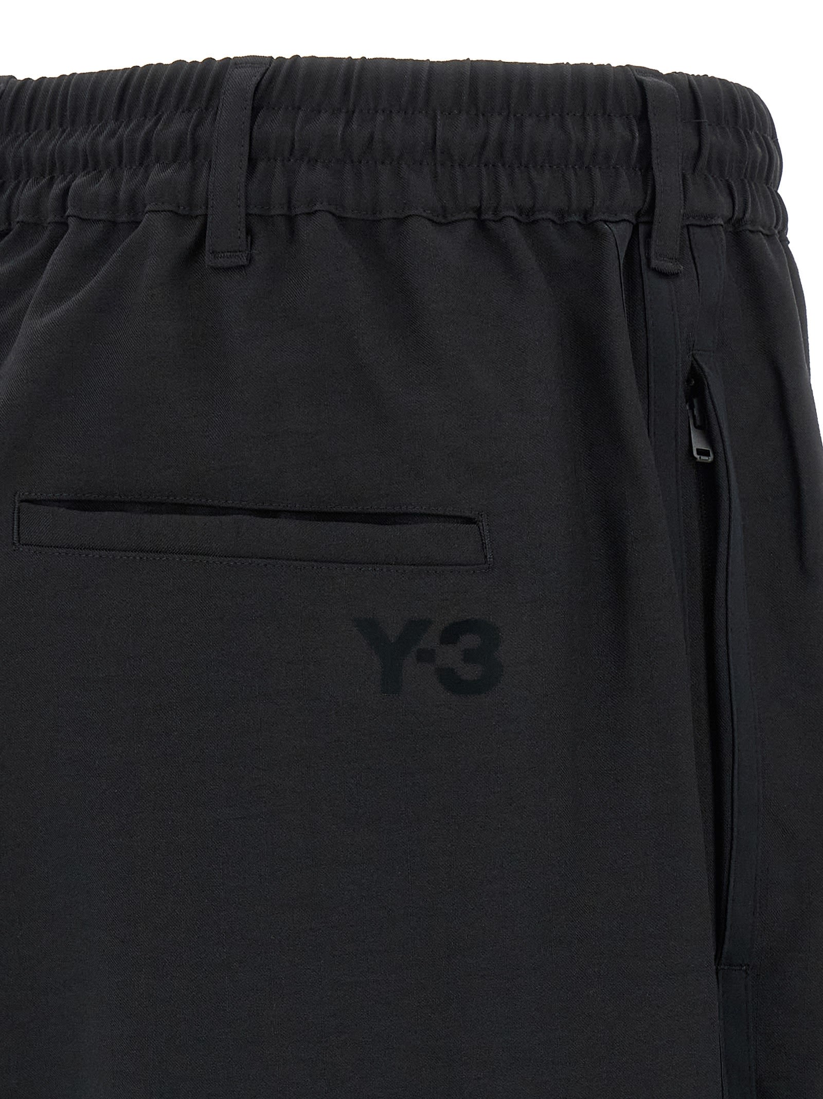 Y-3 Adidas Technical Fabric Pants In Black