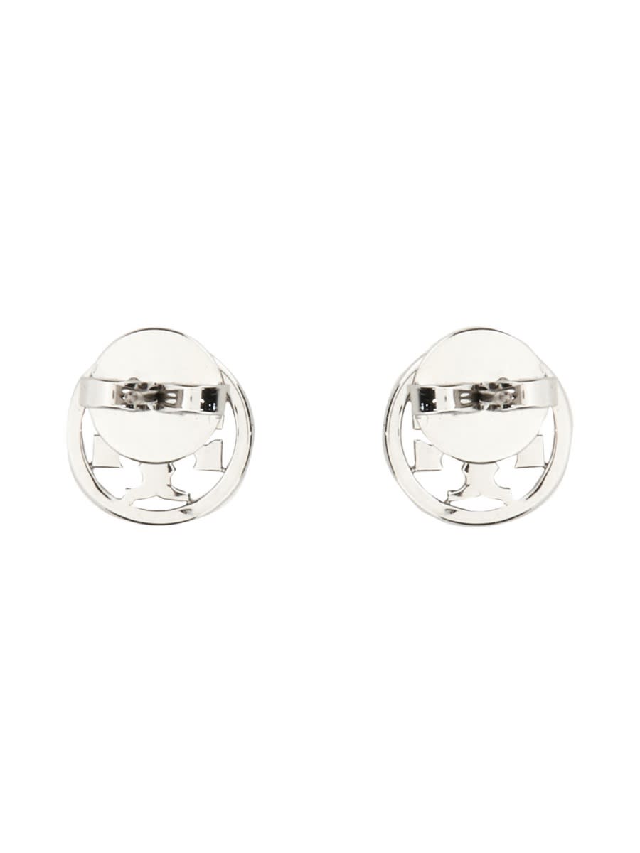 Shop Tory Burch Miller Stud Earrings In Silver