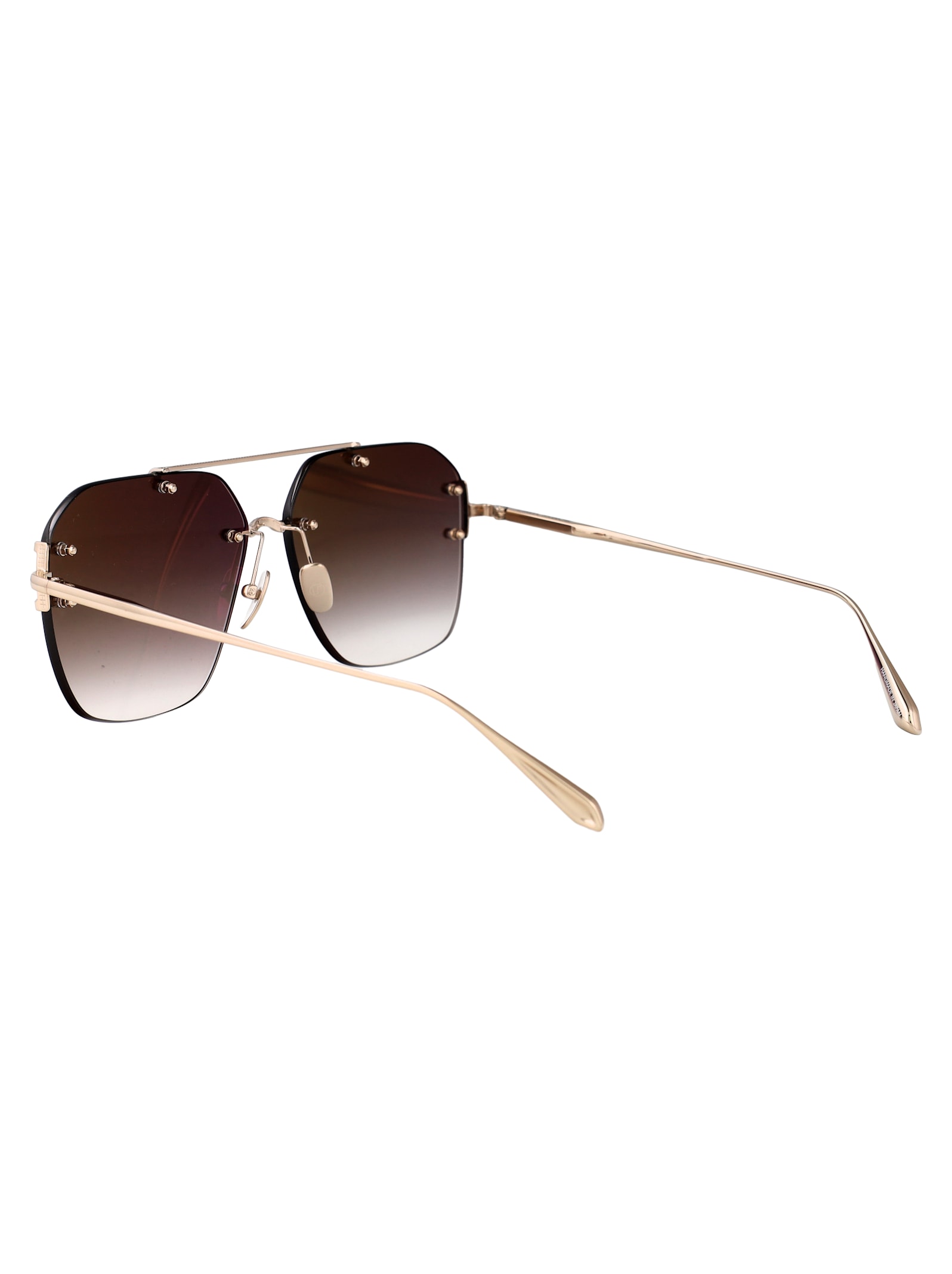 Linda Farrow Reyner Navigator-frame Sunglasses In Brown