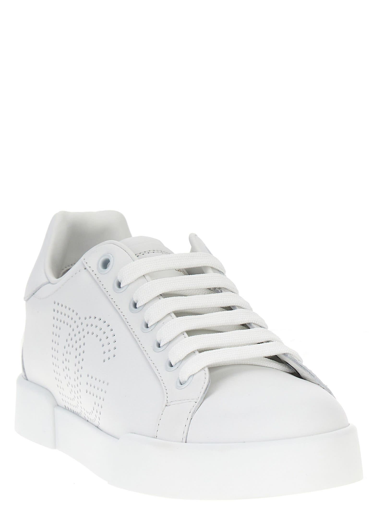 Shop Dolce & Gabbana Portofino Sneakers In White