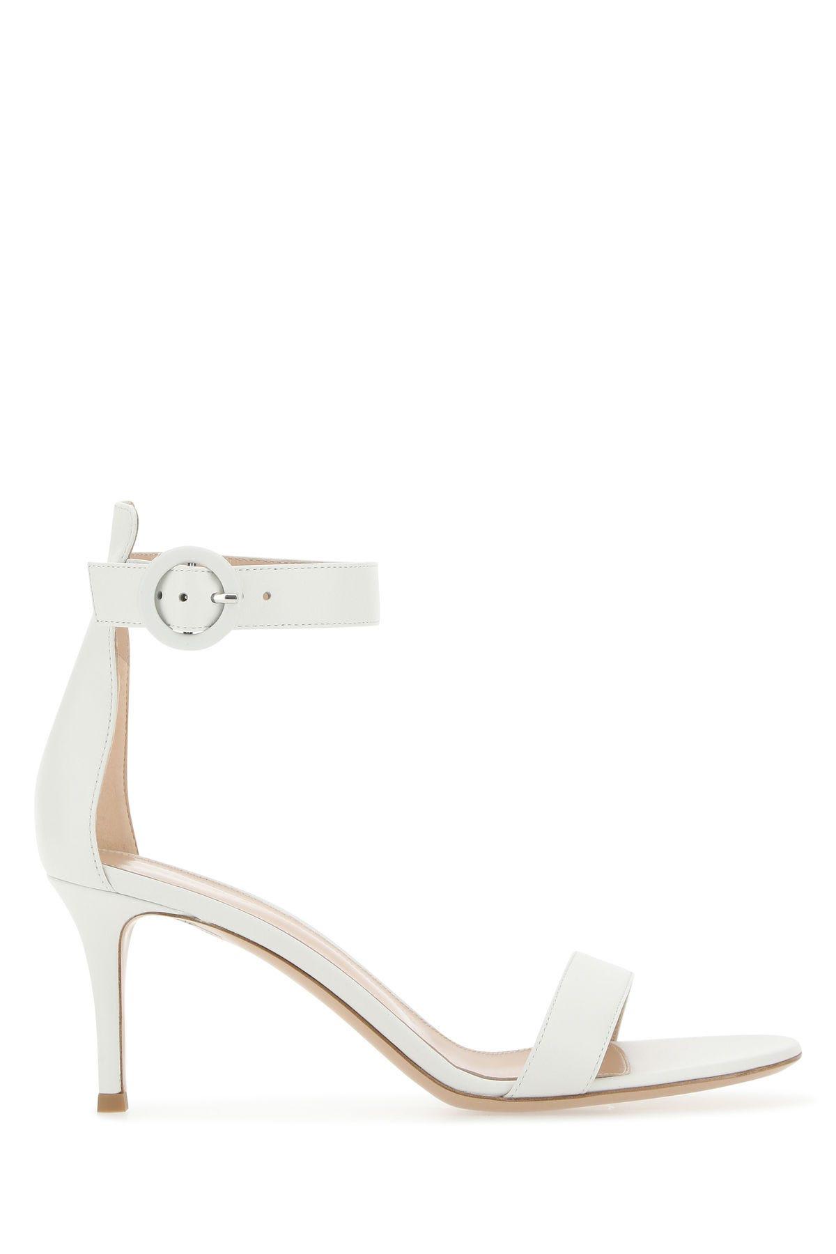 White Leather Portofino 70 Sandals