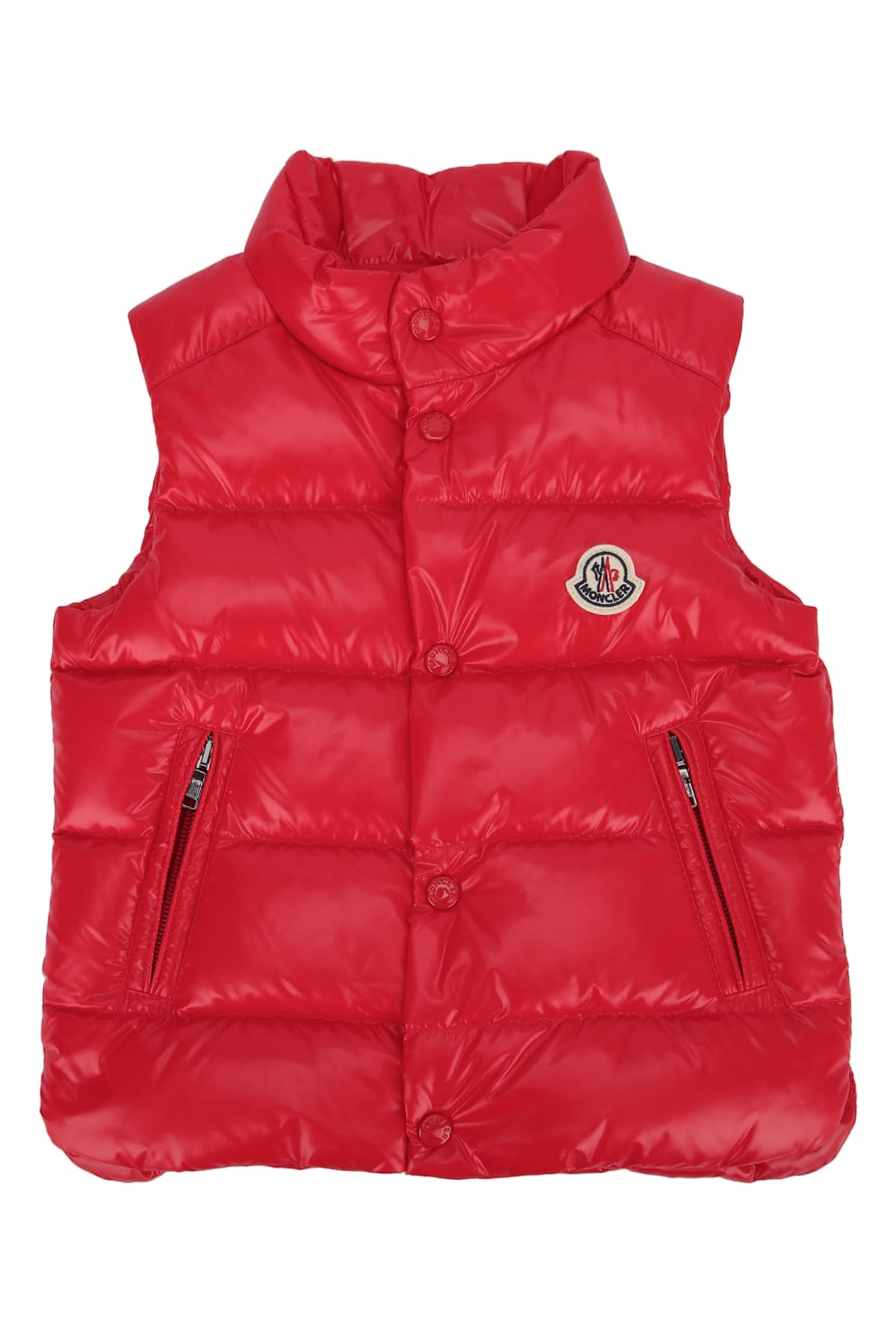Moncler Tib Down Gilet In Red