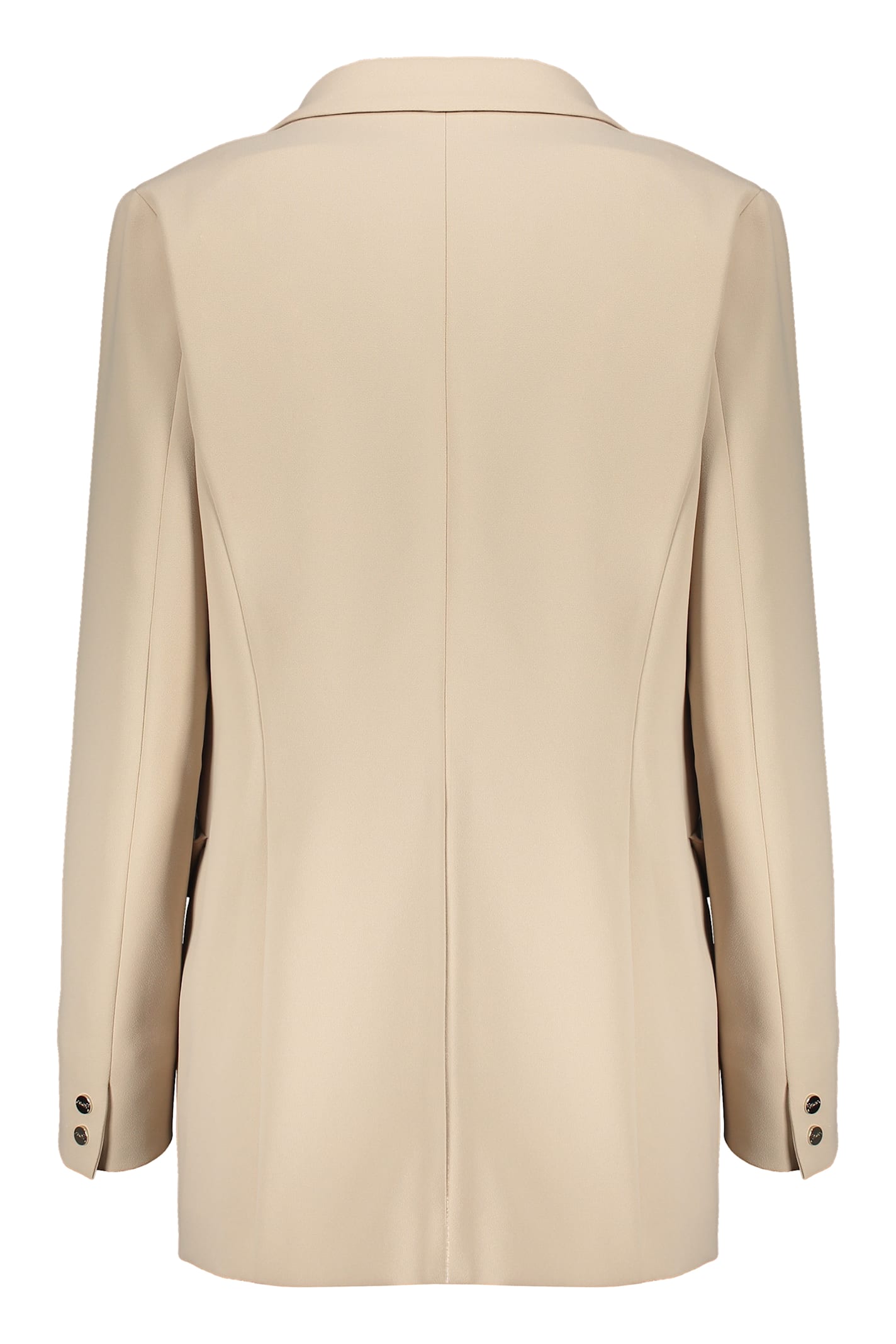 Herno Classic Beige Blazer With Pockets And Lapel In Neutral