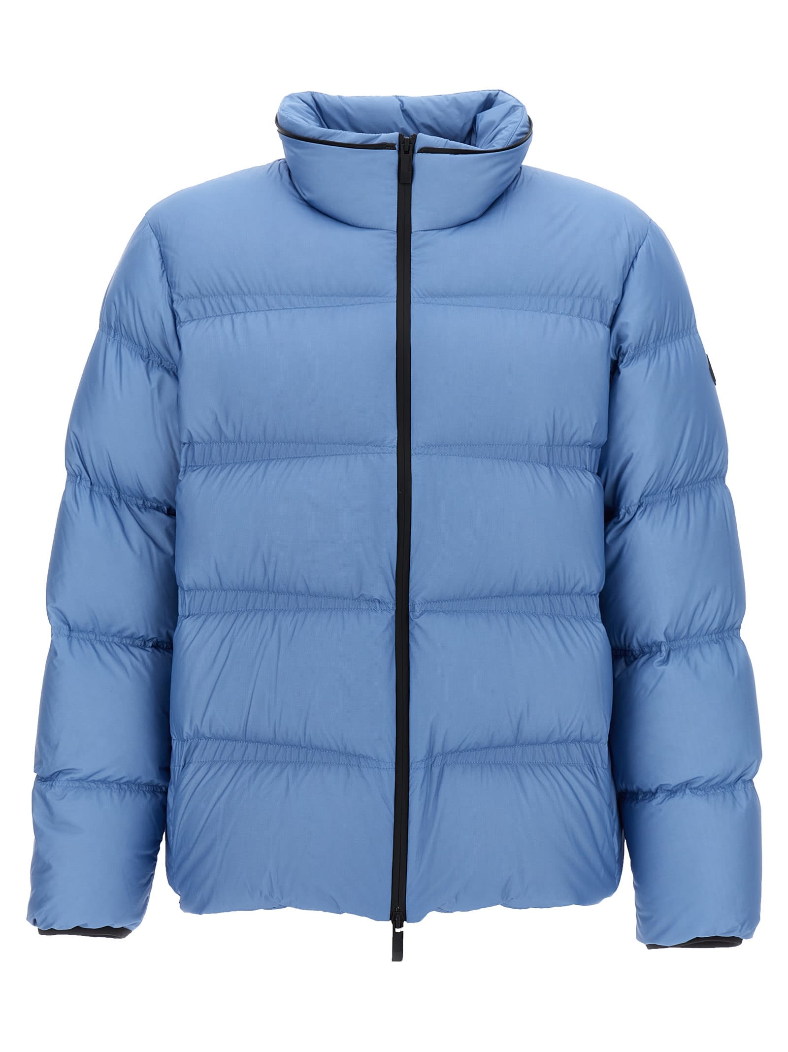 Shop Moncler Masac Down Jacket In Light Blue